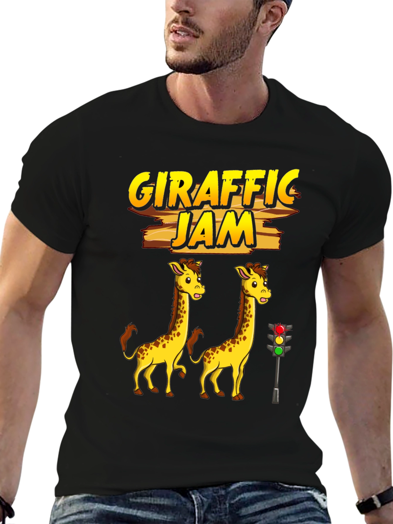 Girafffic Jam Tee - Funny Traffic Humor Shirt