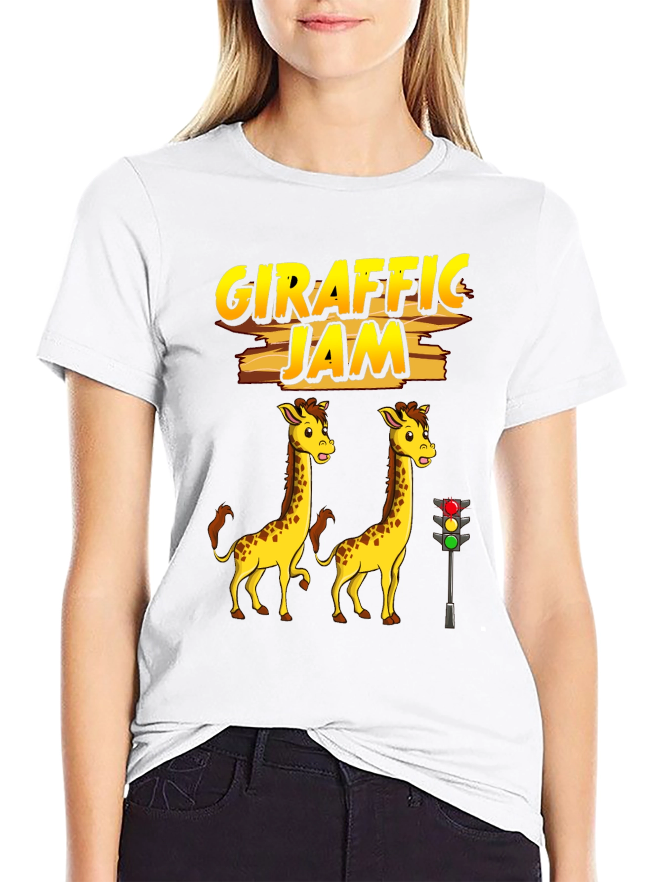 Girafffic Jam Tee - Funny Traffic Humor Shirt