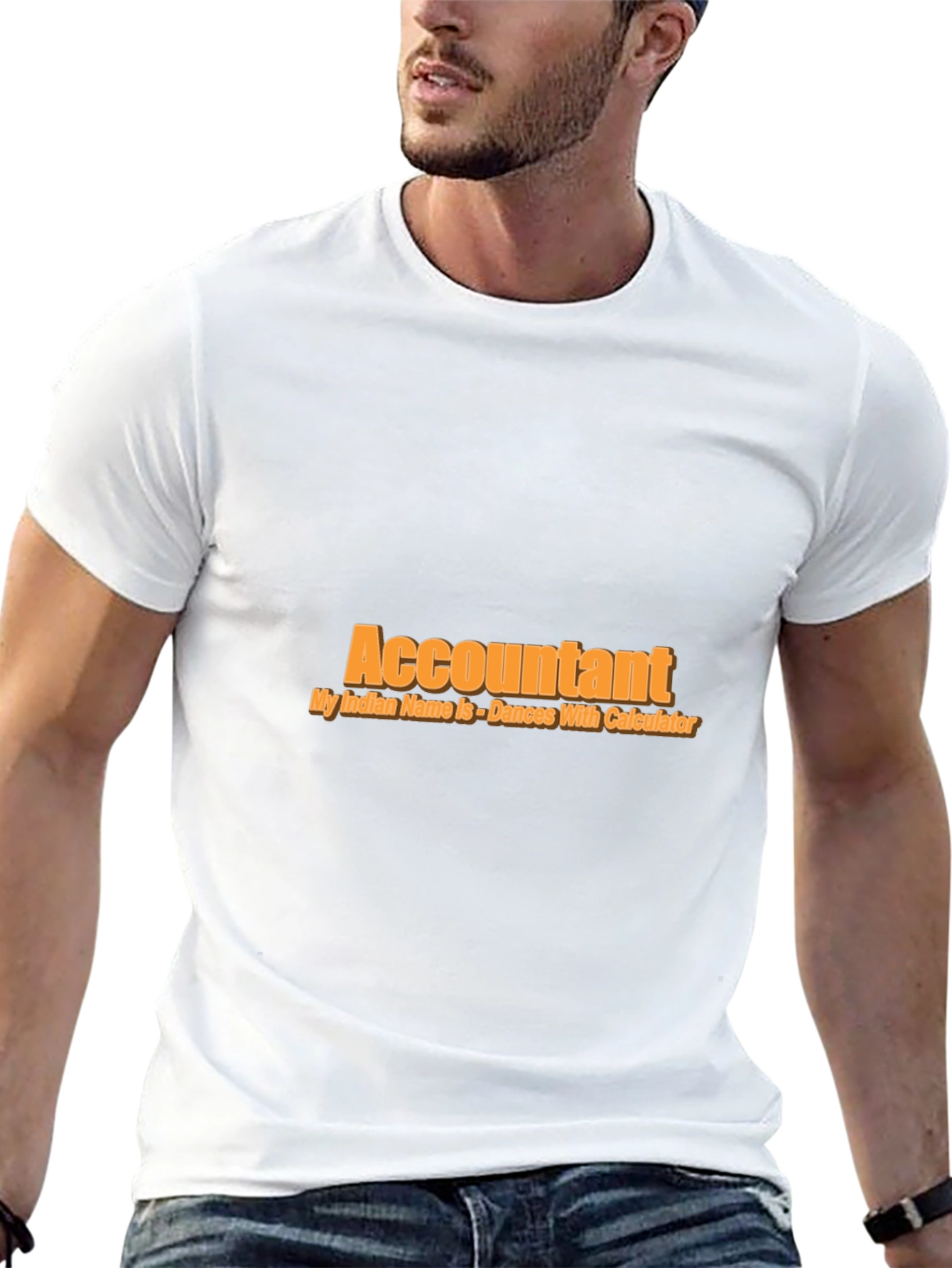 Accountant Dance with Calculator Black T-Shirt