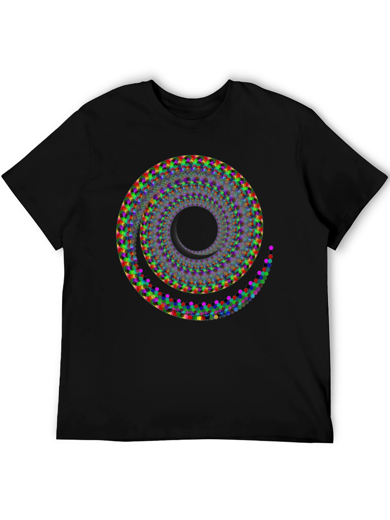 Abstract Spiral Graphic T-Shirt - Modern Art Design