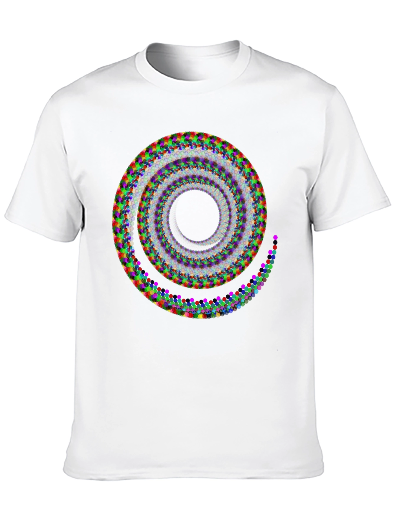 Abstract Spiral Graphic T-Shirt - Modern Art Design