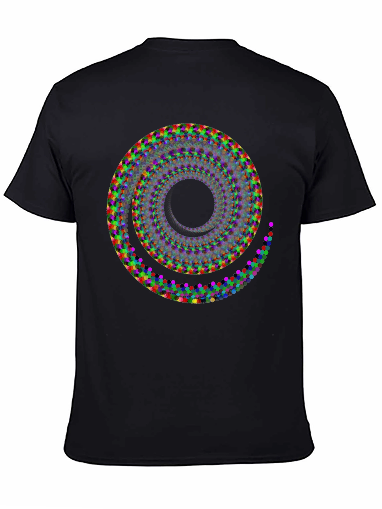Abstract Spiral Graphic T-Shirt - Modern Art Design