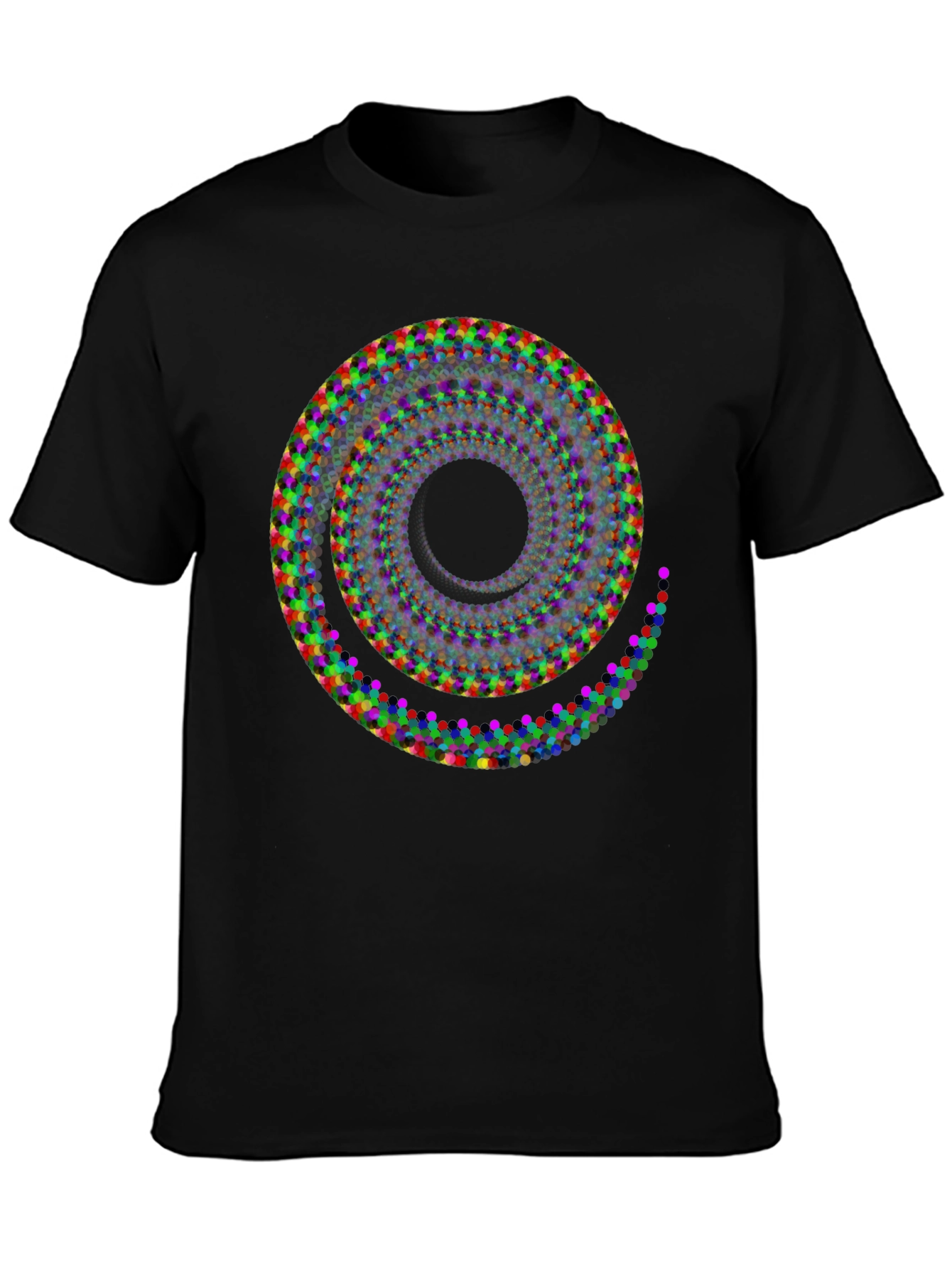 Abstract Spiral Graphic T-Shirt - Modern Art Design