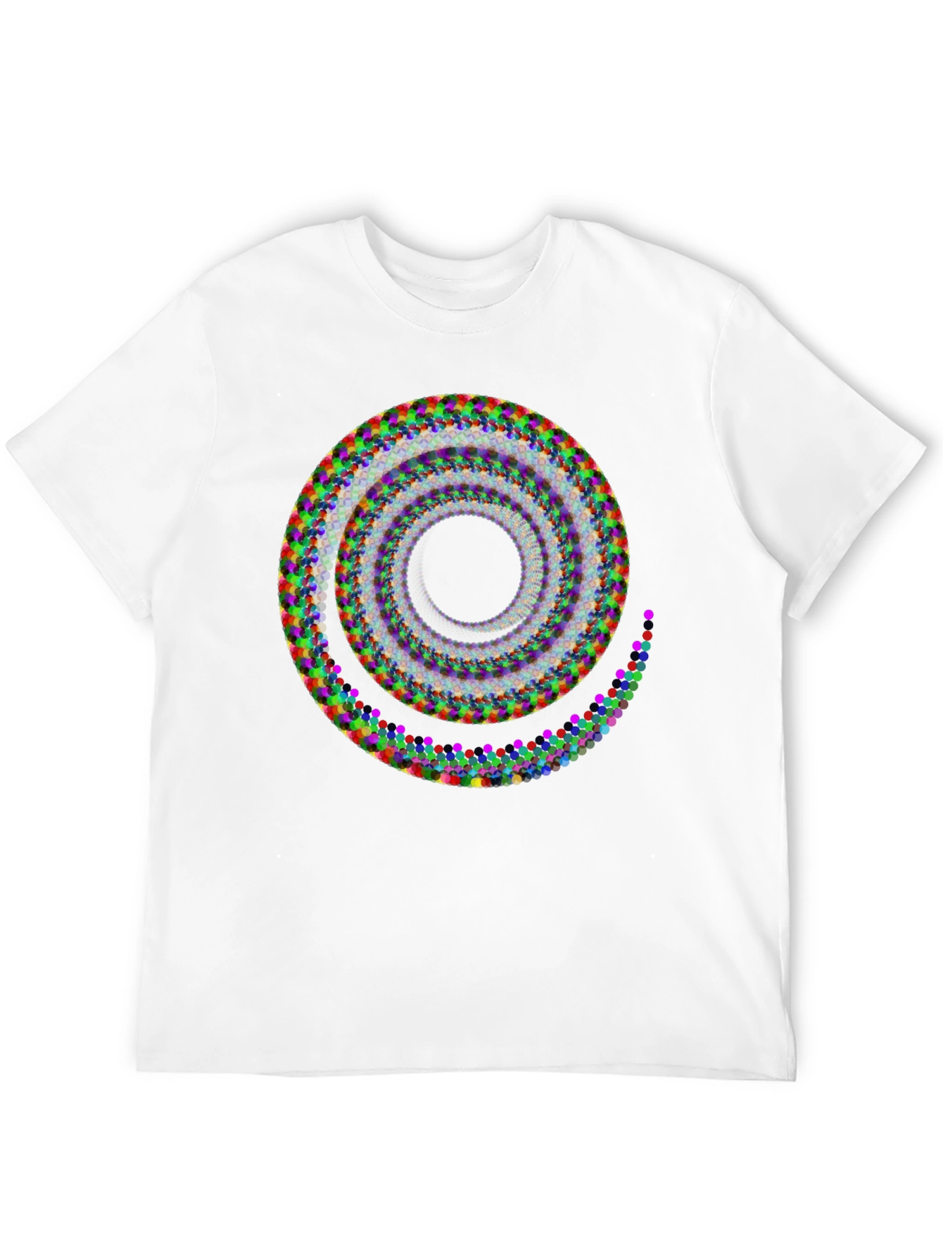 Abstract Spiral Graphic T-Shirt - Modern Art Design
