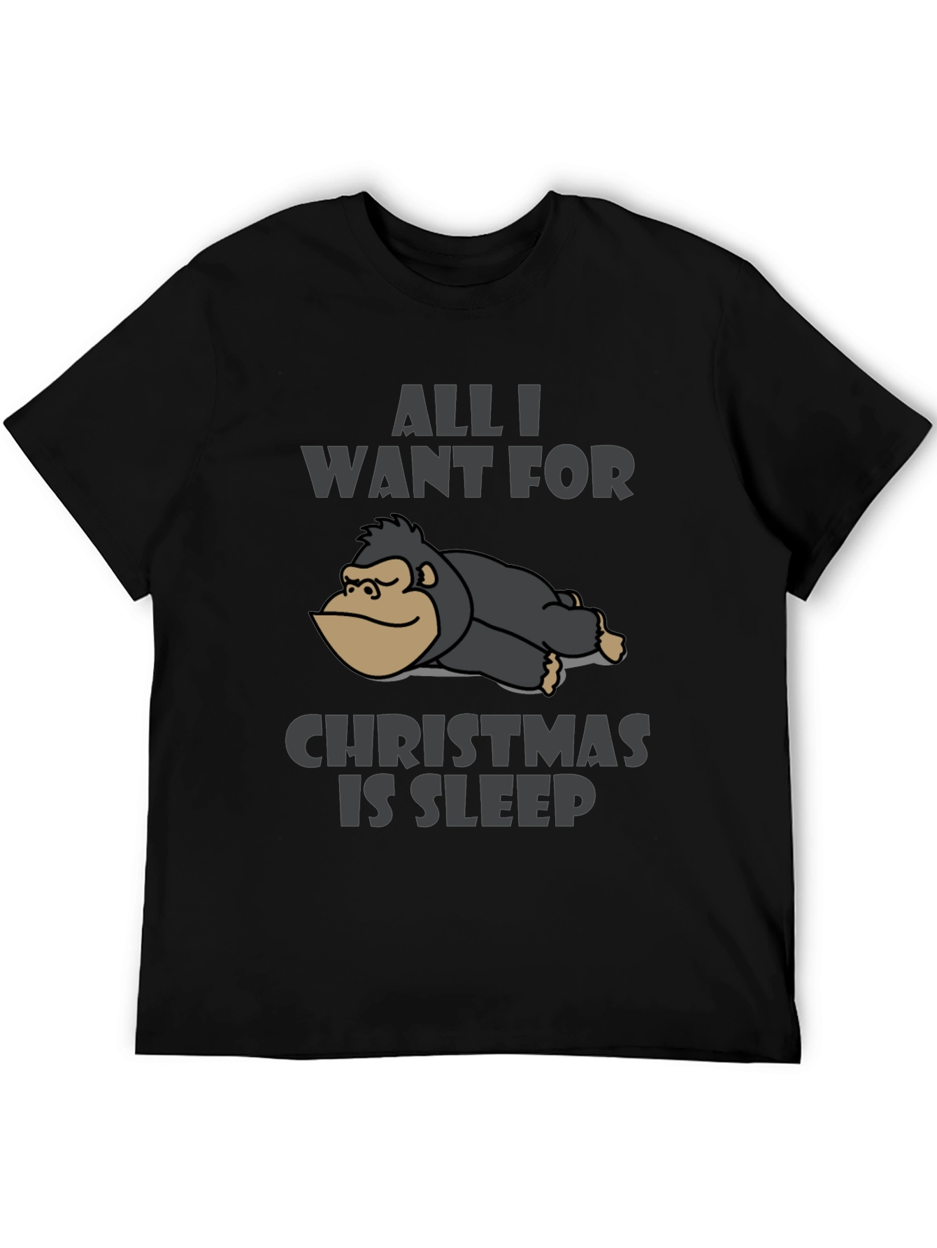 Sleepy Gorilla Christmas T-Shirt