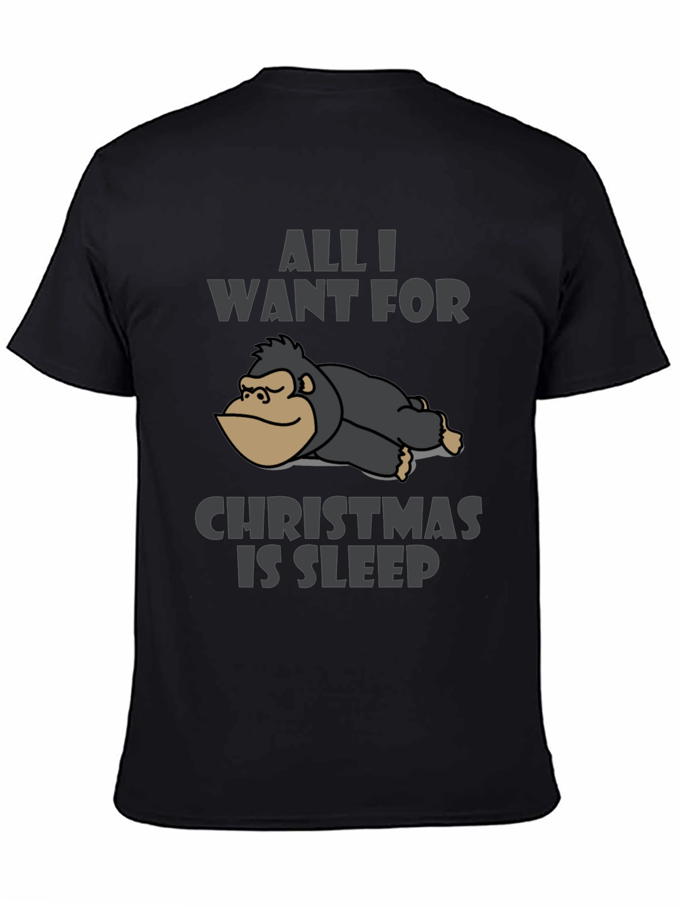 Sleepy Gorilla Christmas T-Shirt