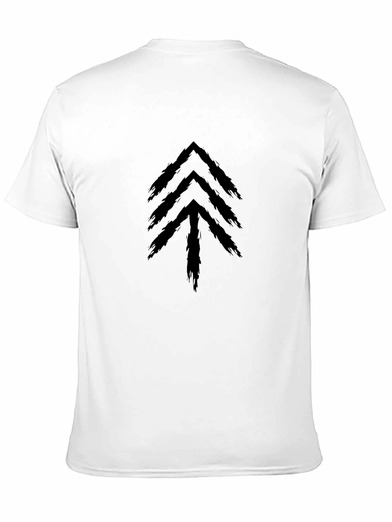 Abstract Arrow Tree Graphic Tee - Black Cotton Blend