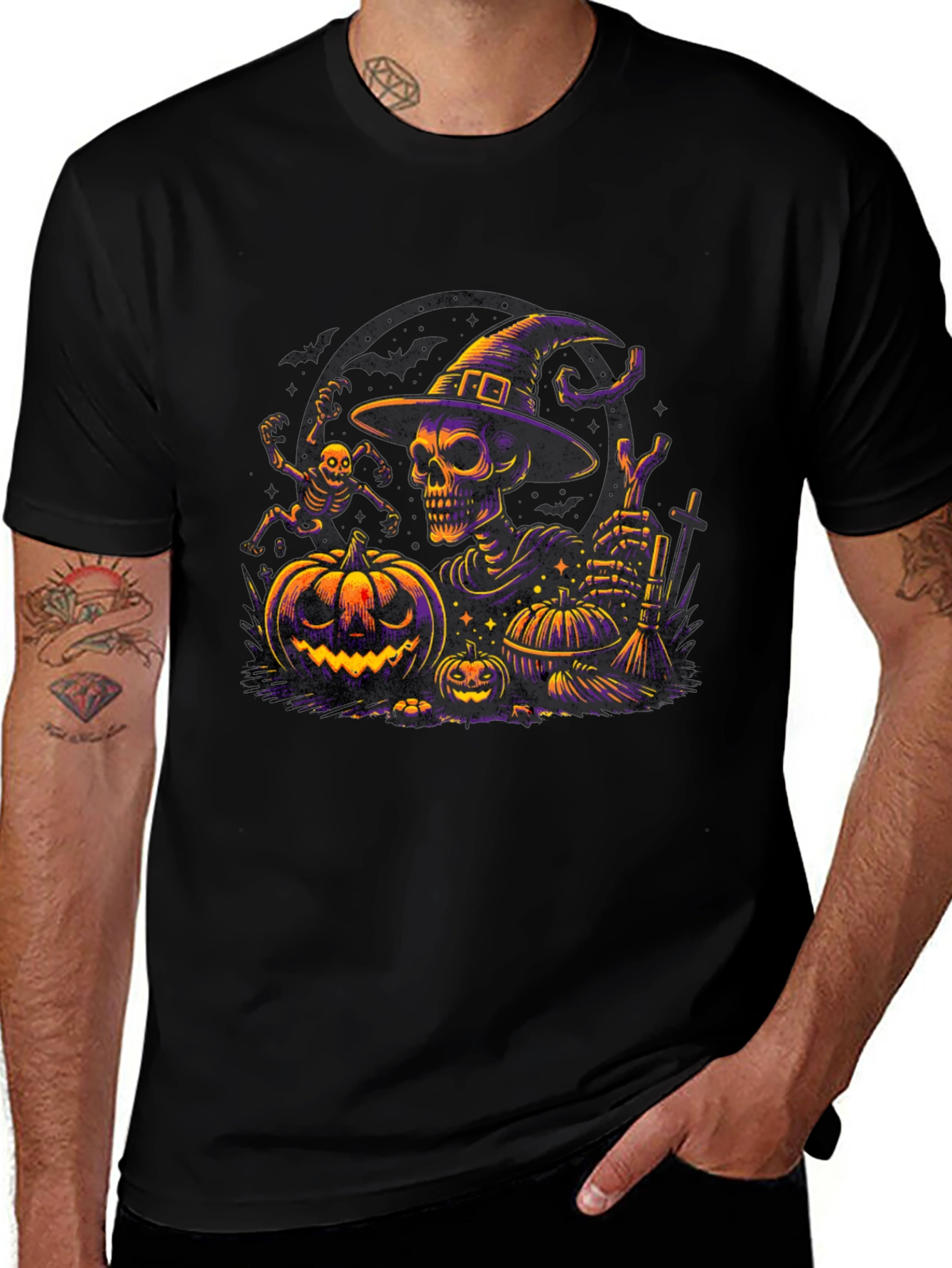 Halloween Skeleton Witch T-Shirt