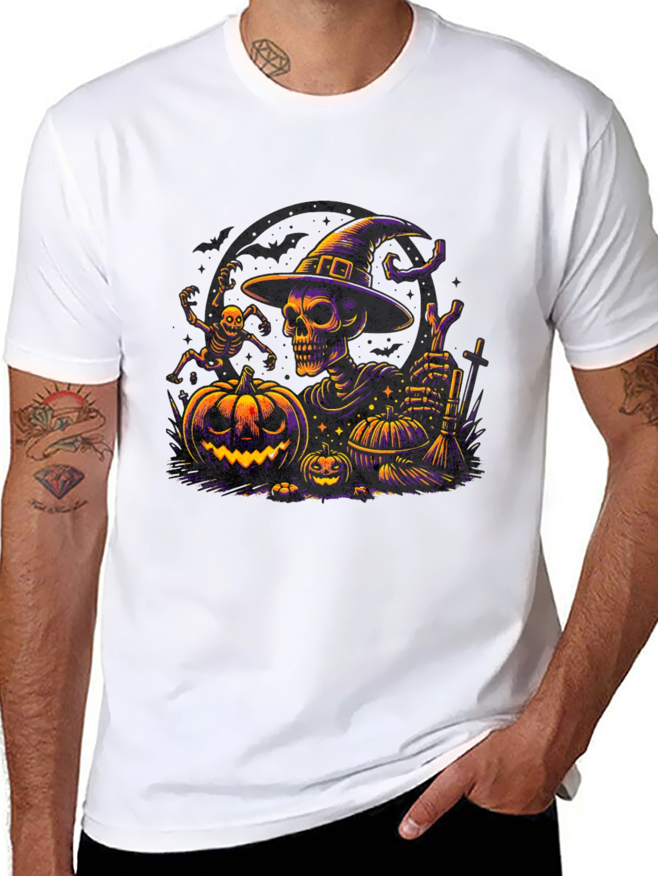 Halloween Skeleton Witch T-Shirt