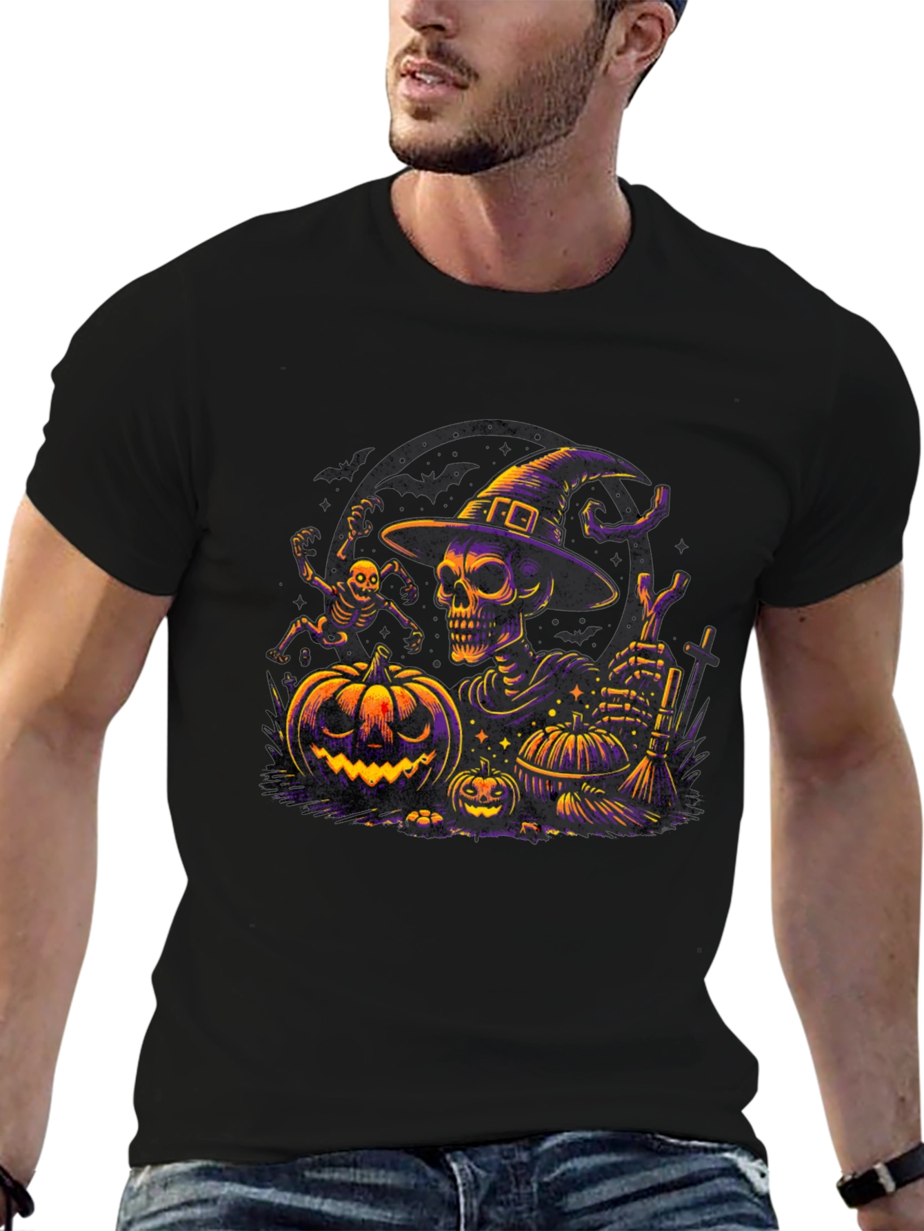 Halloween Skeleton Witch T-Shirt