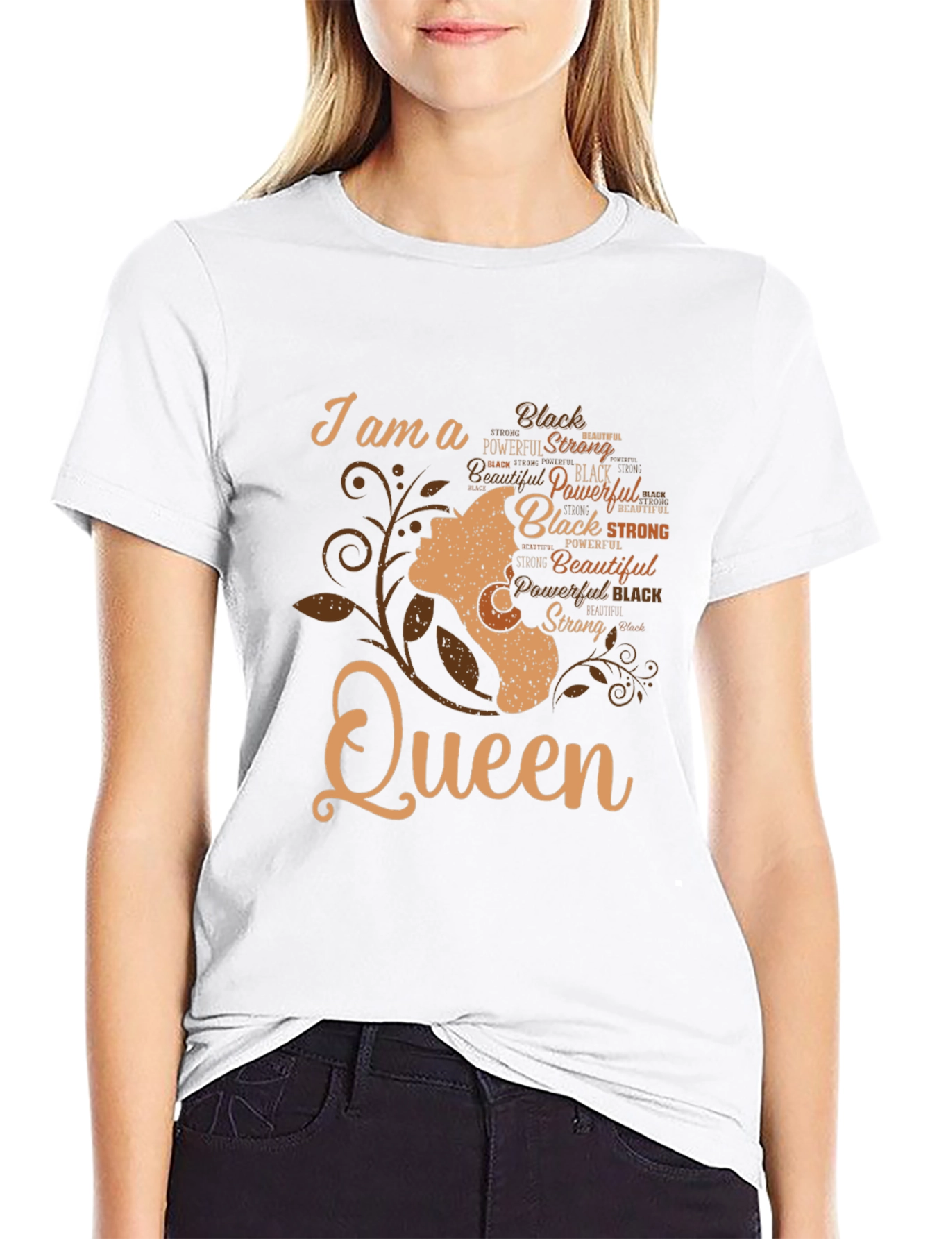 Black Queen Graphic T-Shirt - Powerful and Beautiful