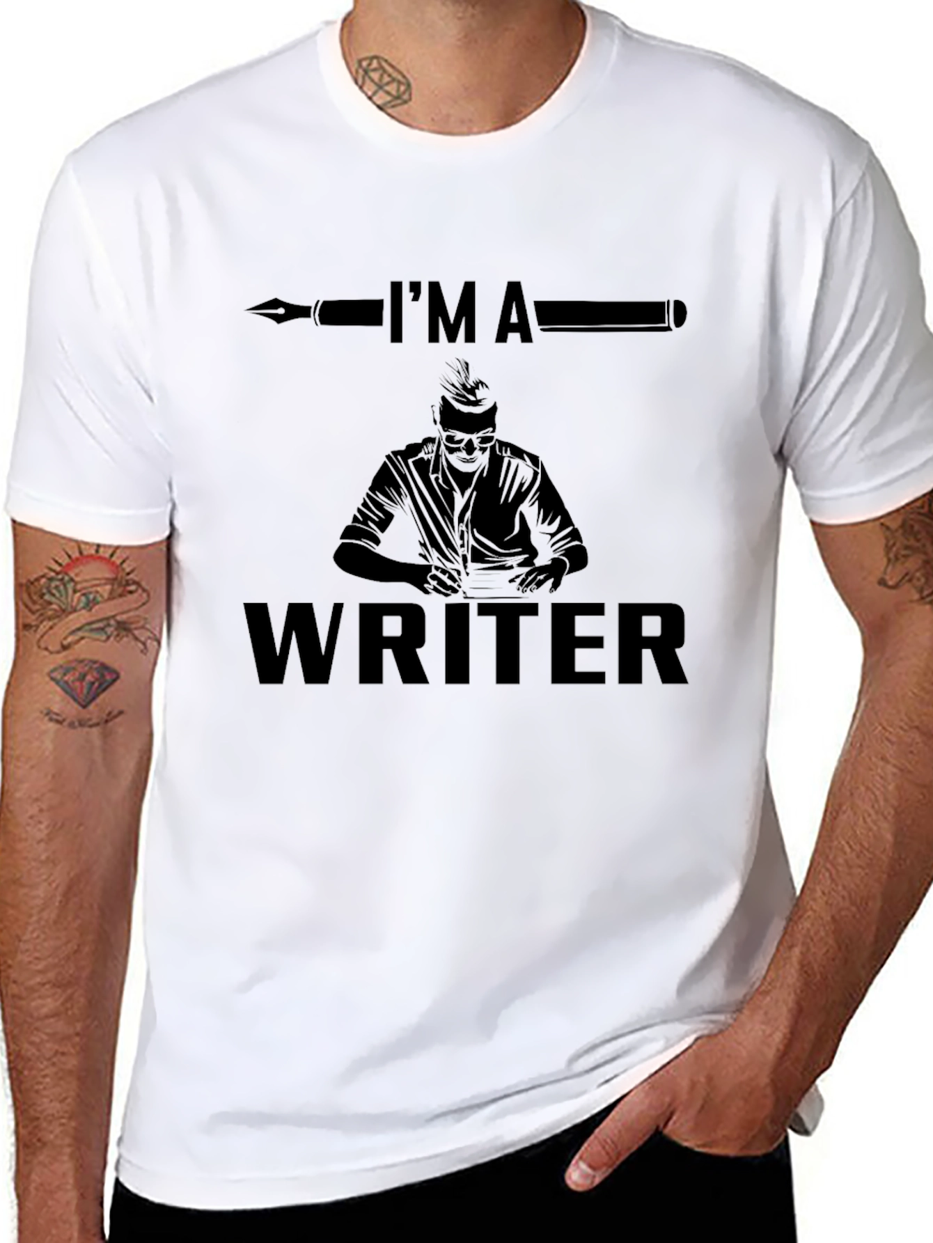 Im A Writer T-Shirt - Black Creative Design