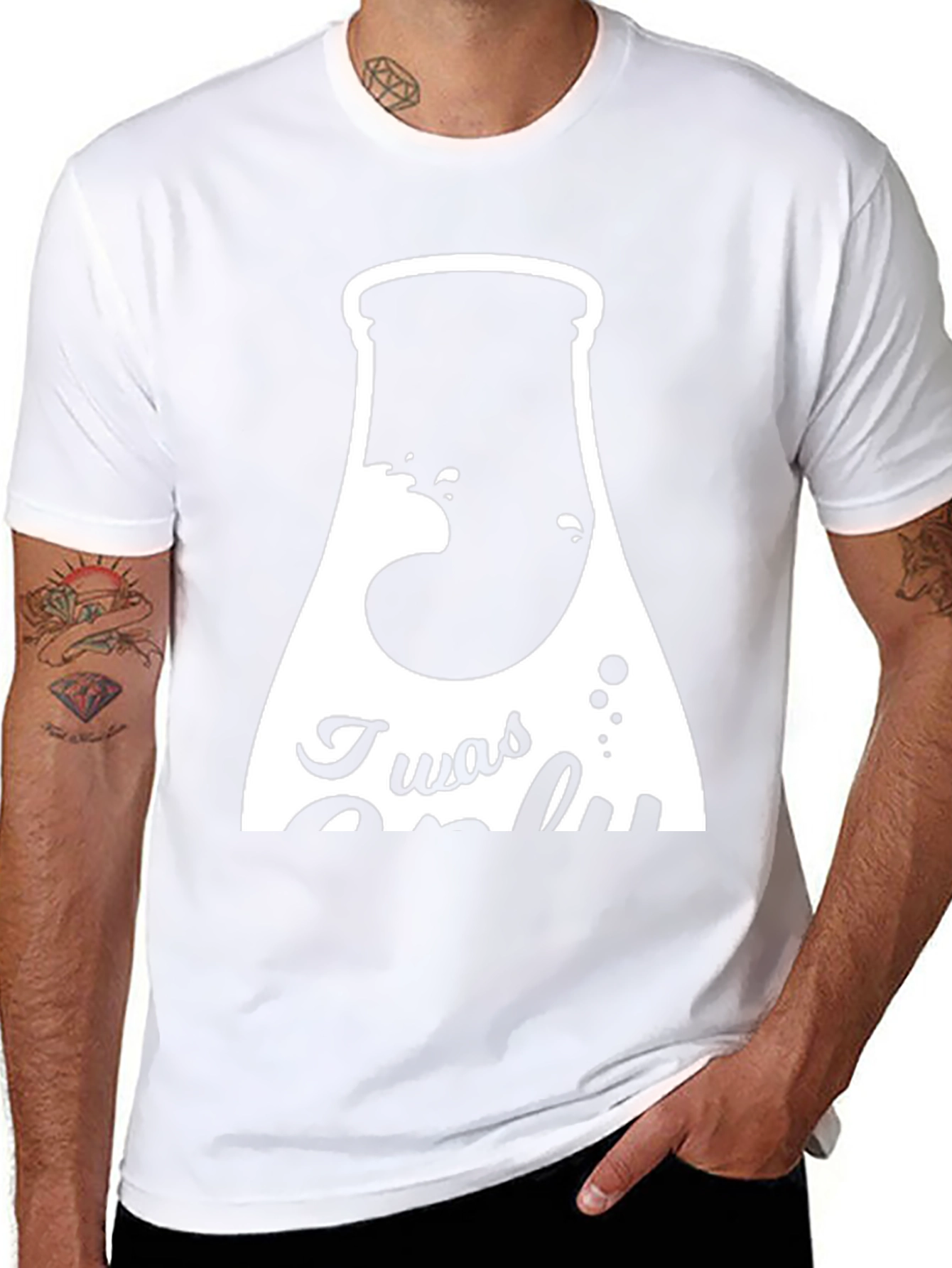 Twas Only T-Shirt - Black Graphic Tee