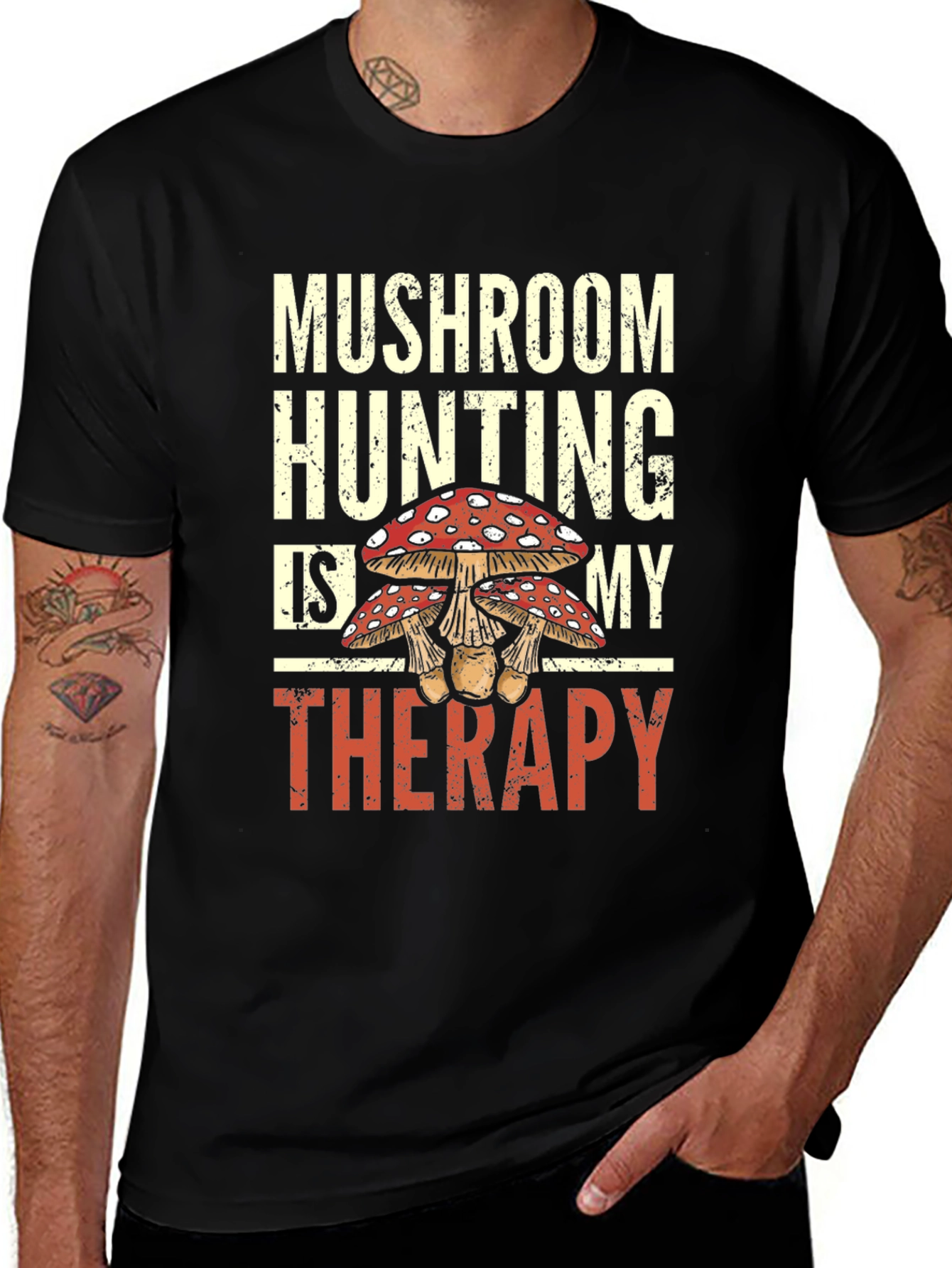 Mushroom Hunting Therapy Tee - Nature Lovers Gift