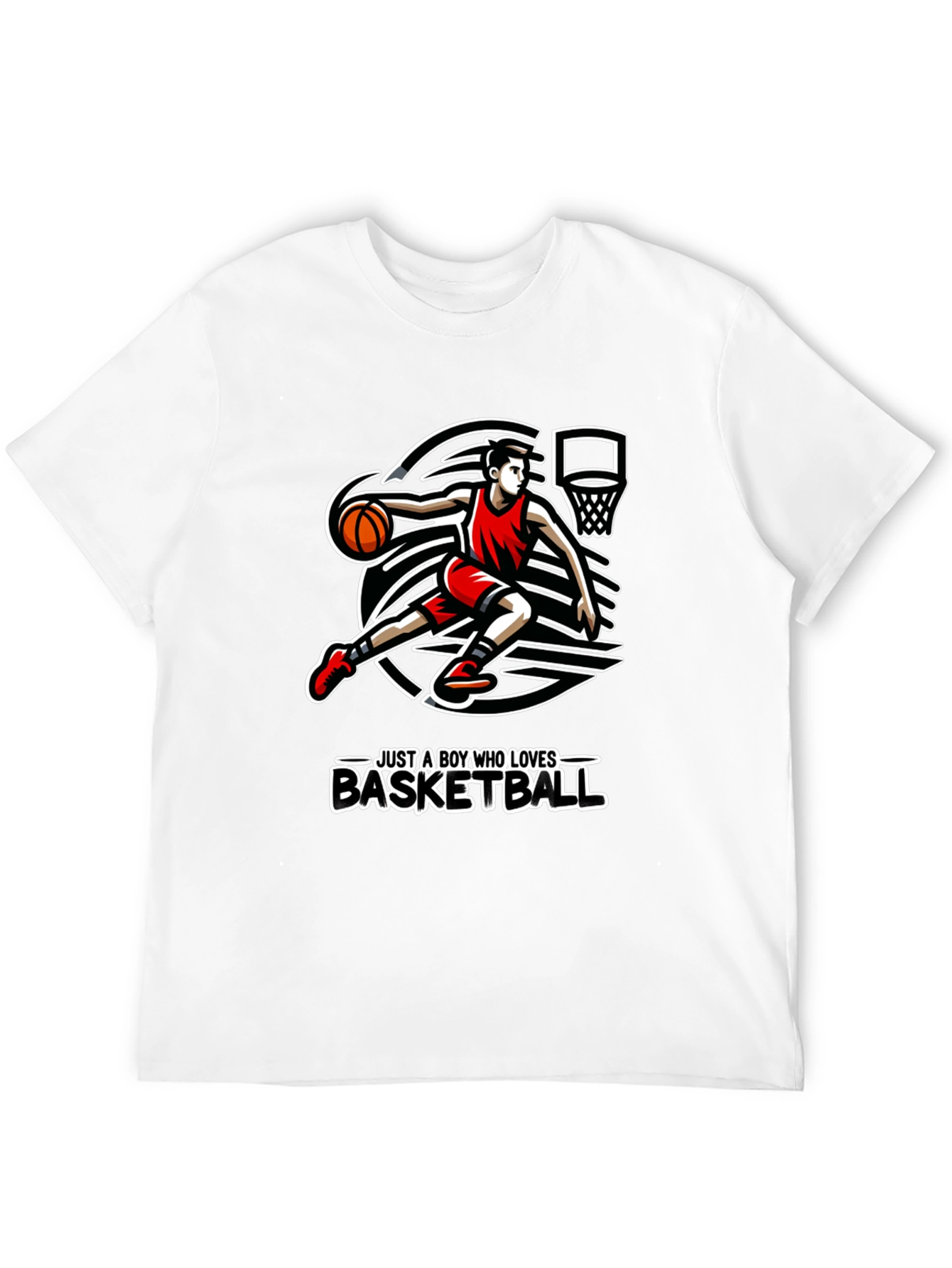 Basketball Lover Graphic Tee - Sporty Black T-Shirt