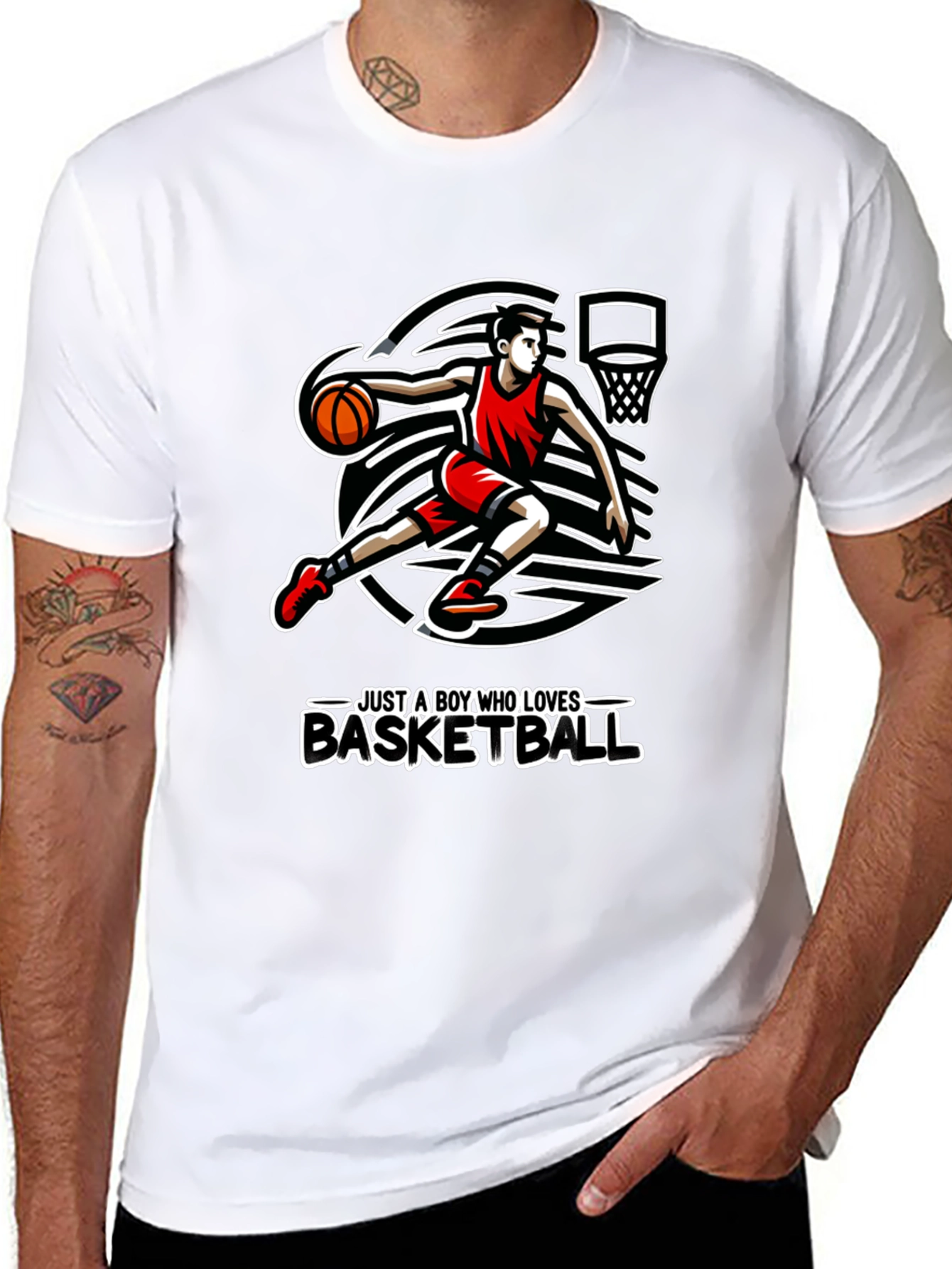 Basketball Lover Graphic Tee - Sporty Black T-Shirt