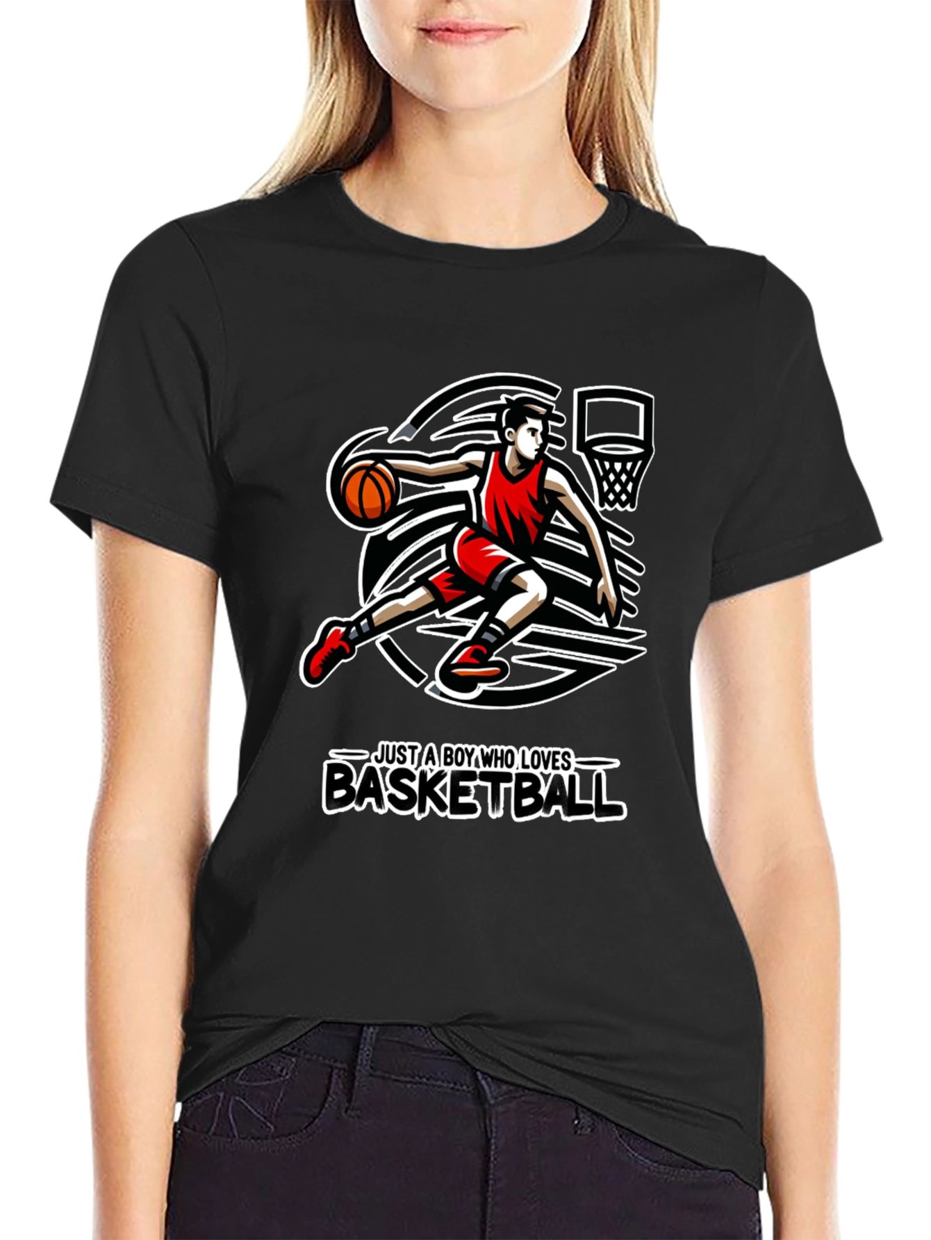 Basketball Lover Graphic Tee - Sporty Black T-Shirt