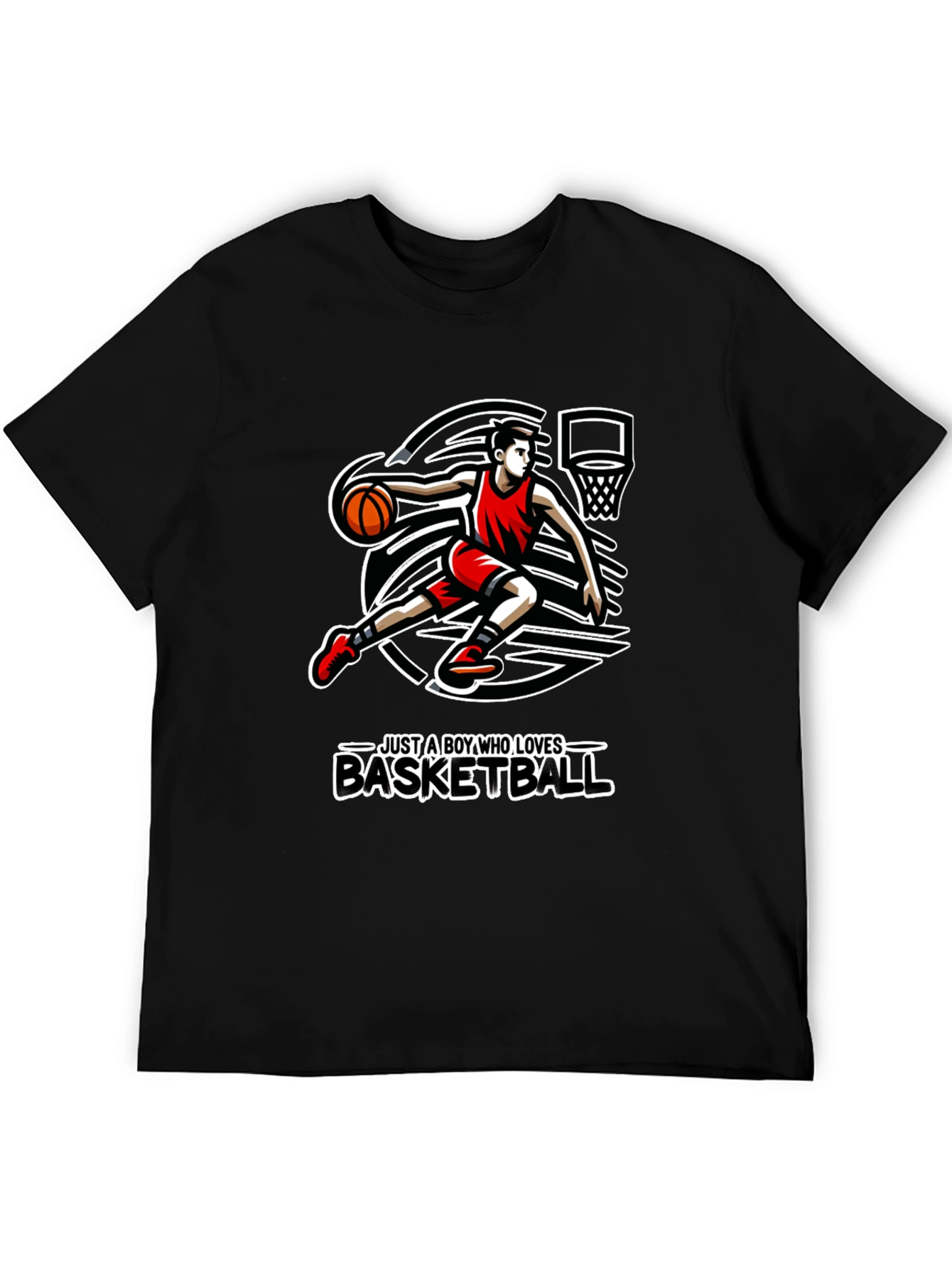 Basketball Lover Graphic Tee - Sporty Black T-Shirt