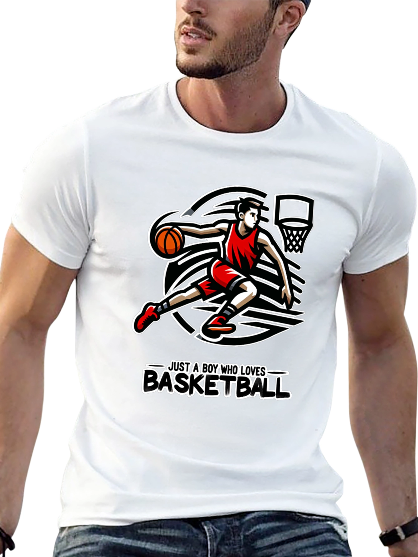 Basketball Lover Graphic Tee - Sporty Black T-Shirt
