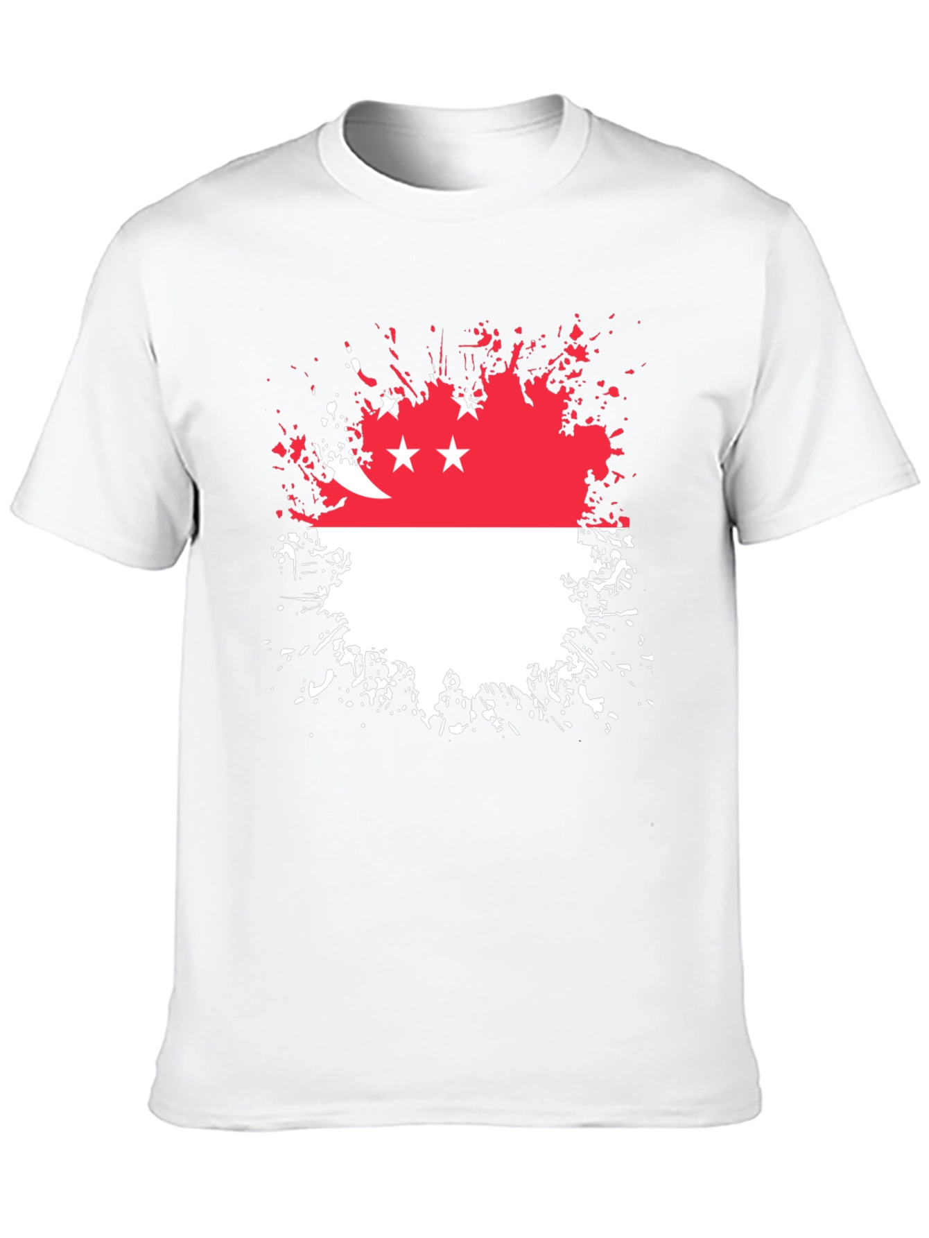 Singapore Flag Splatter T-Shirt