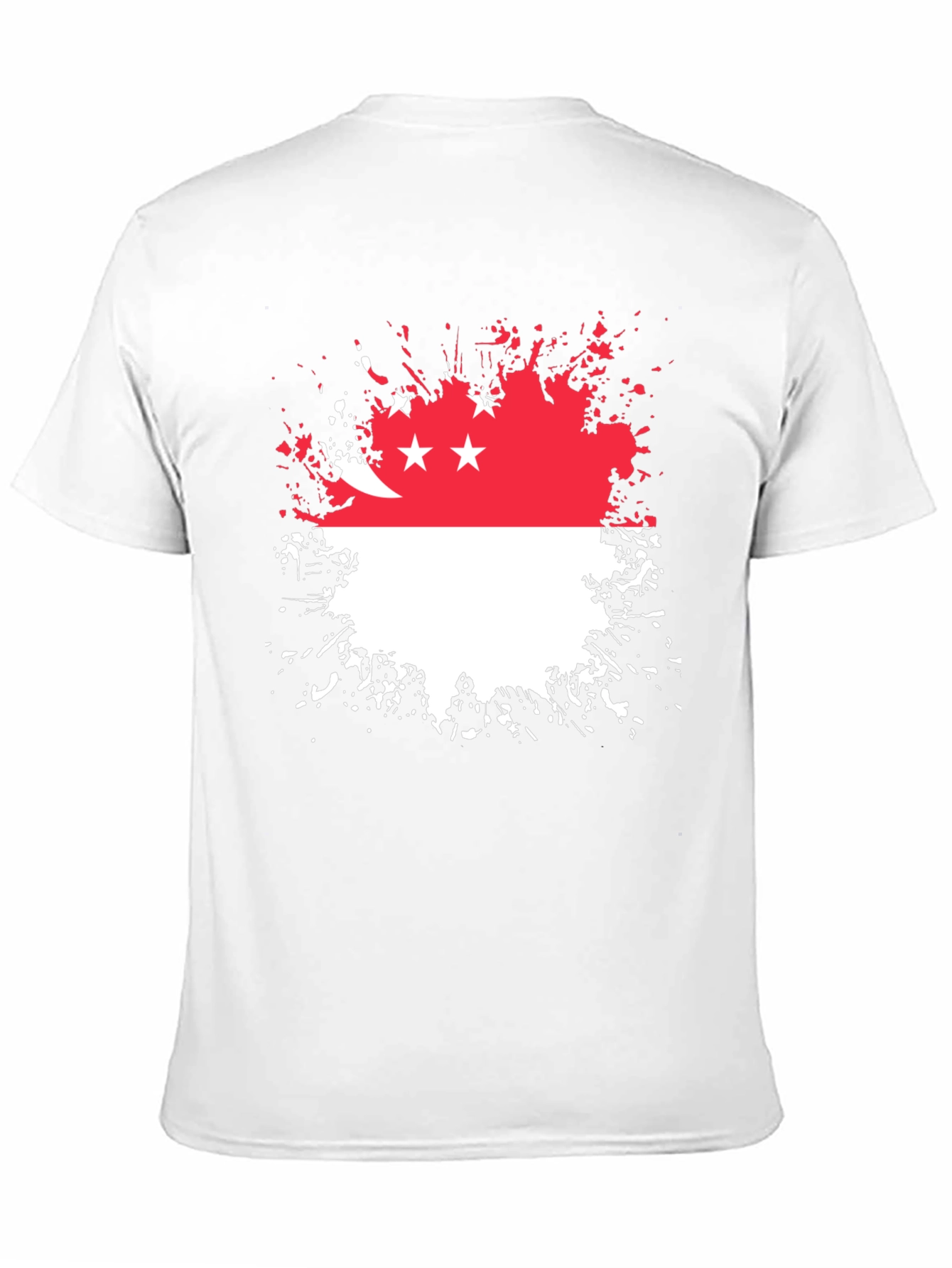 Singapore Flag Splatter T-Shirt