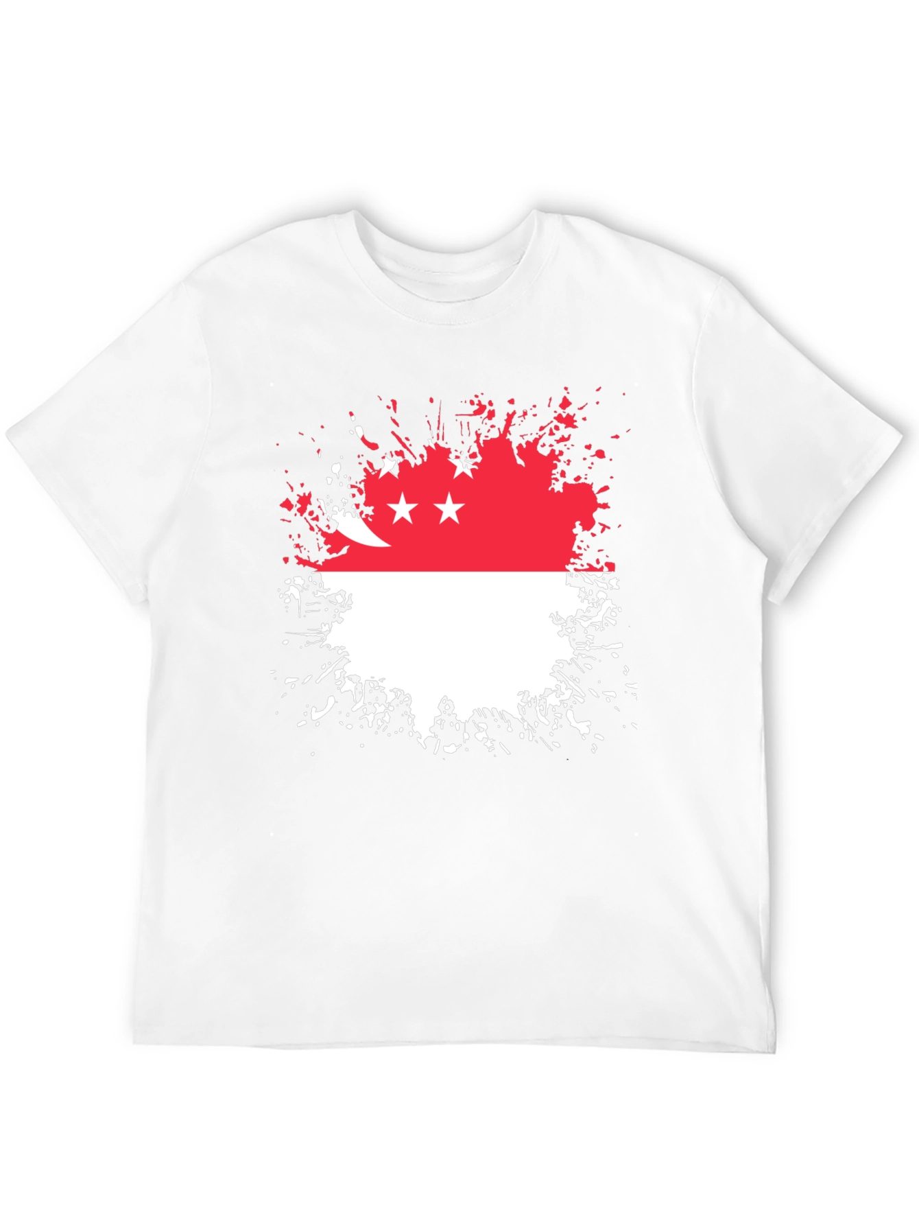 Singapore Flag Splatter T-Shirt