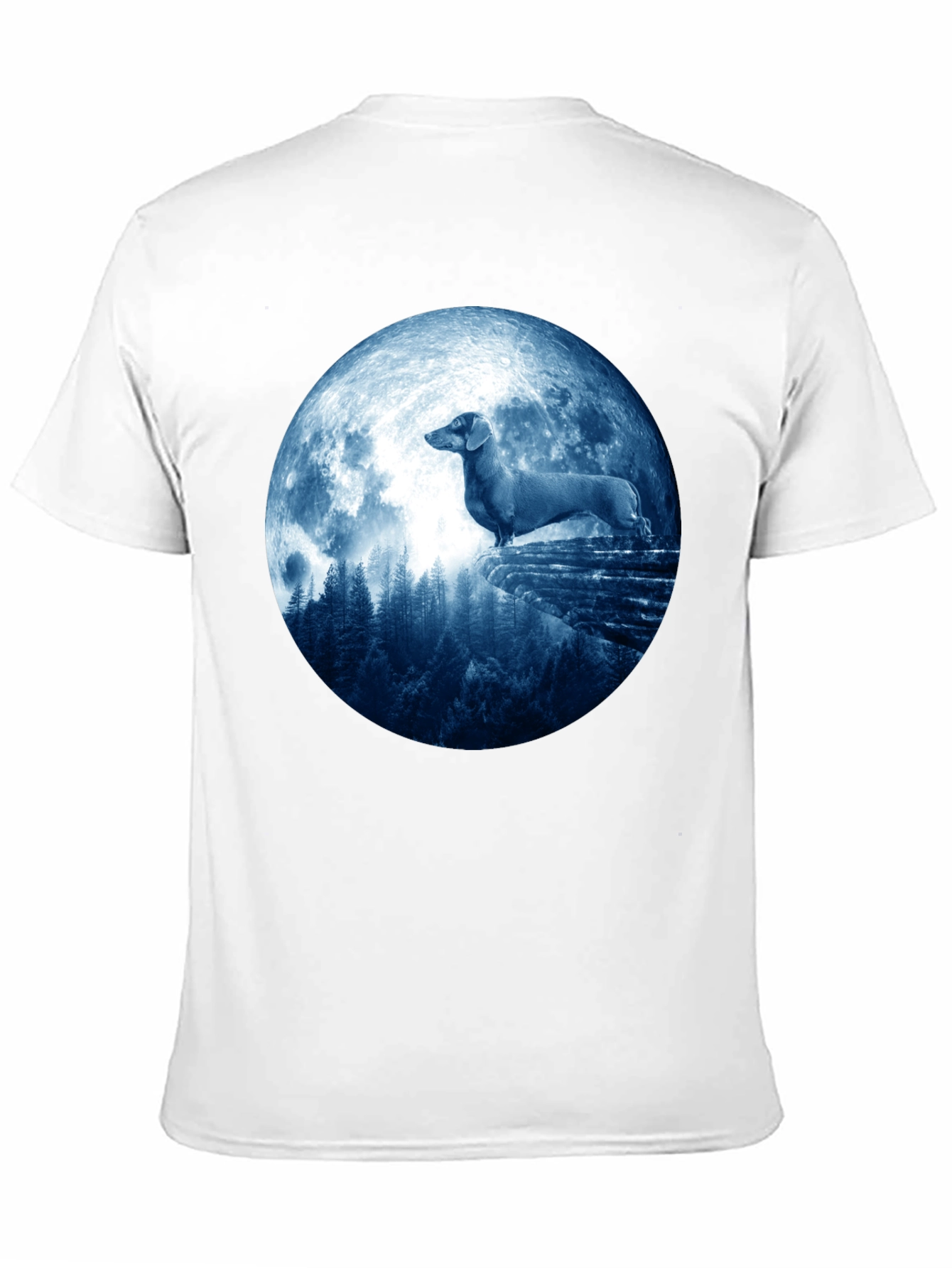 Dachshund Moon T-Shirt - Canine Silhouette Tee