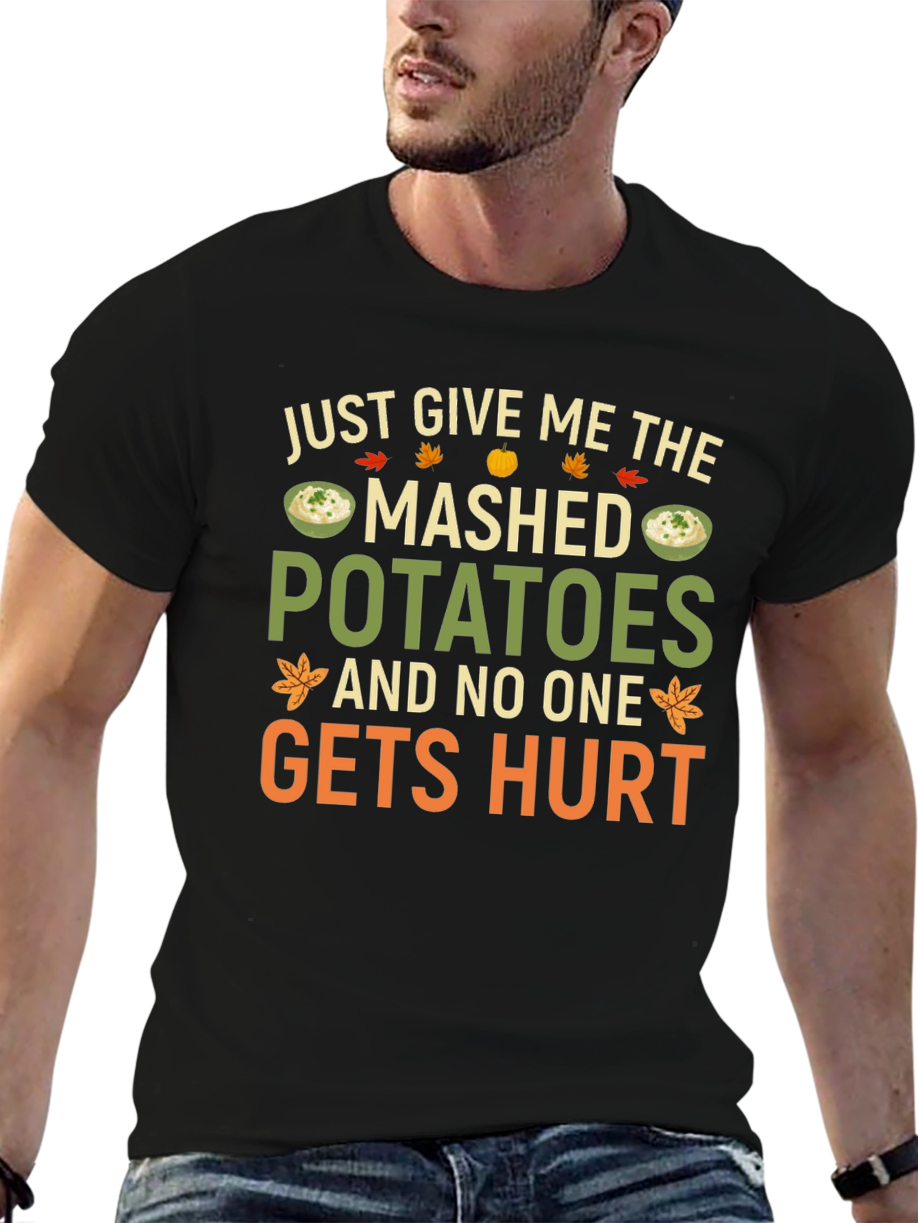 Mashed Potatoes Graphic Tee - Funny Thanksgiving Shirt