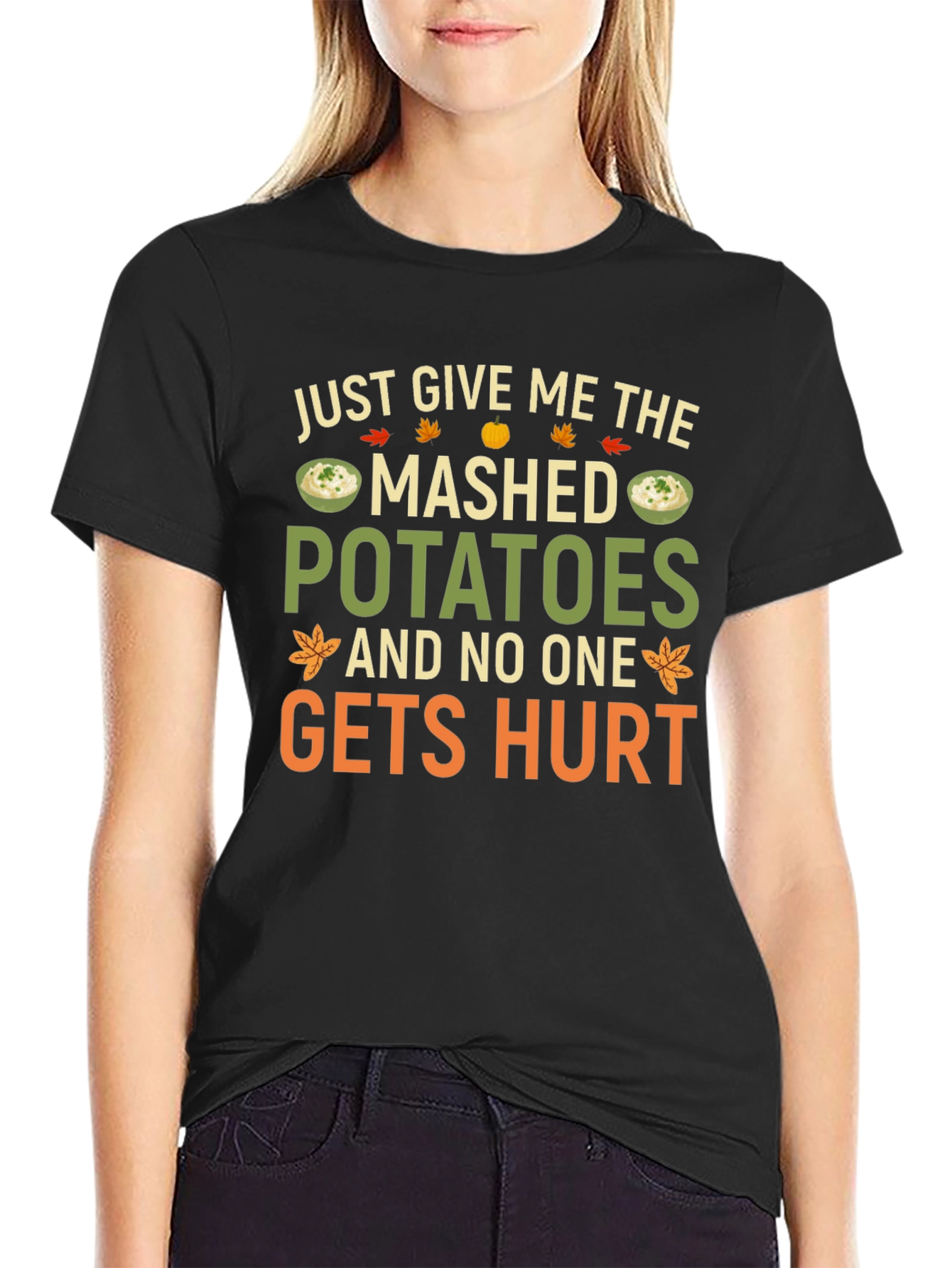 Mashed Potatoes Graphic Tee - Funny Thanksgiving Shirt