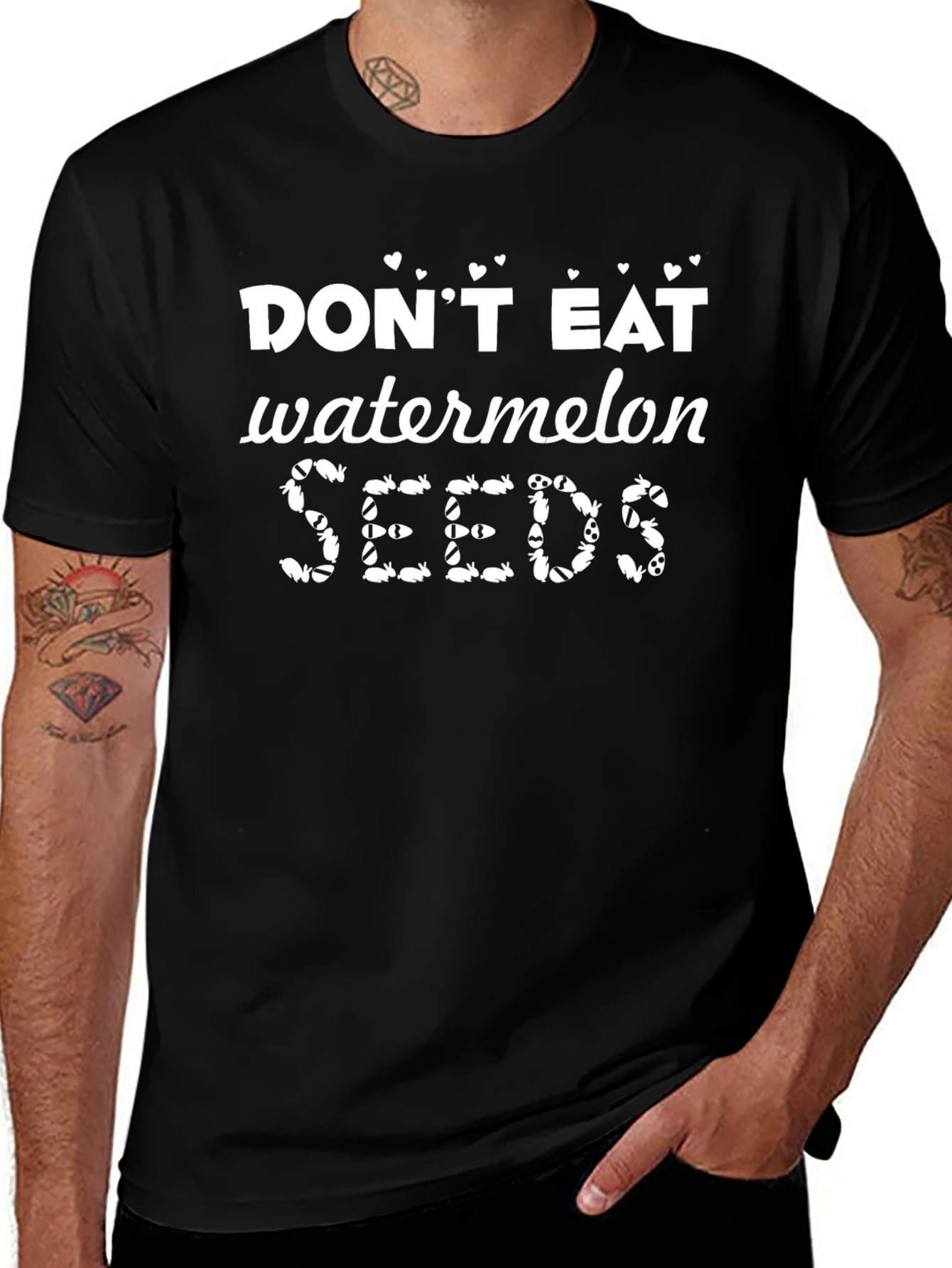 Dont Eat Watermelon Seeds Funny Graphic Tee