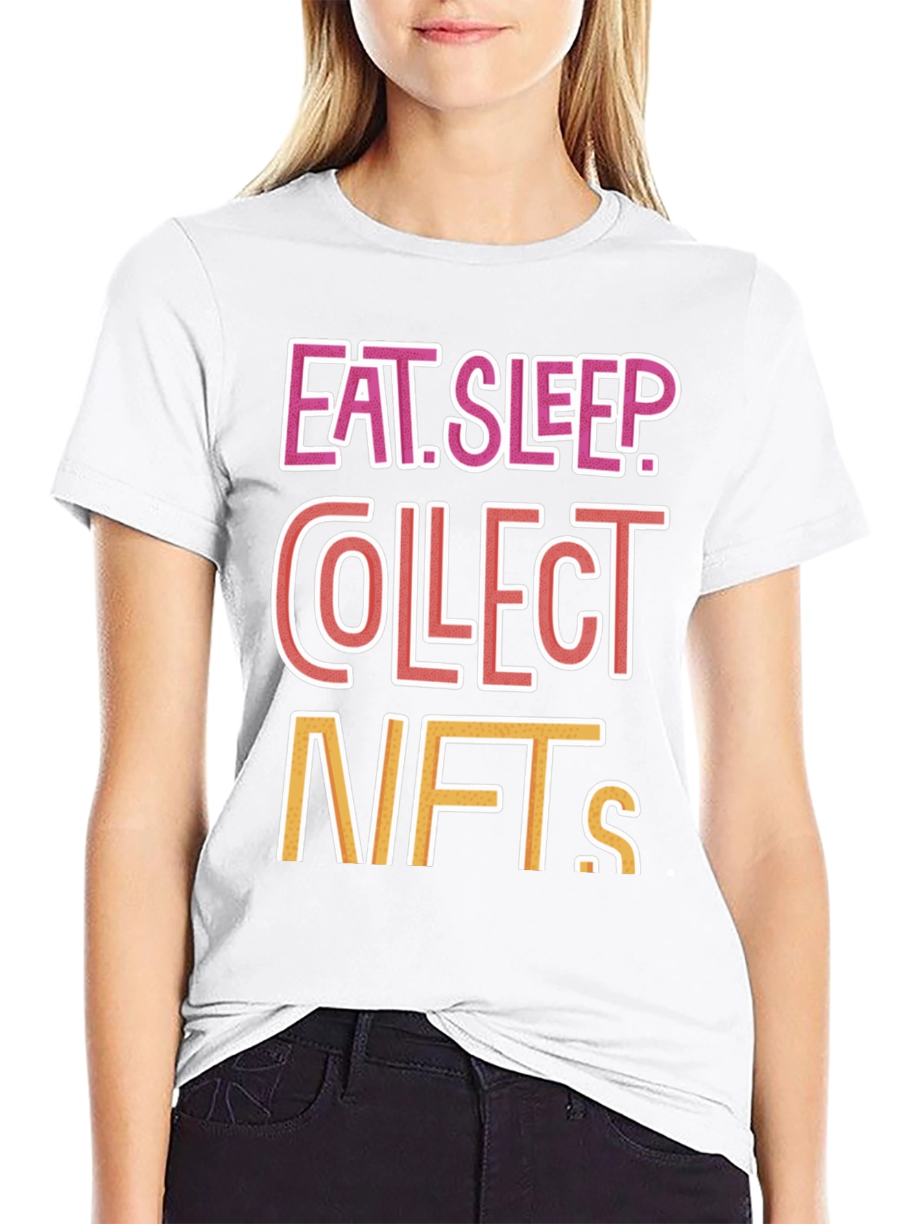 Eat Sleep Collect NFTs Graphic Tee