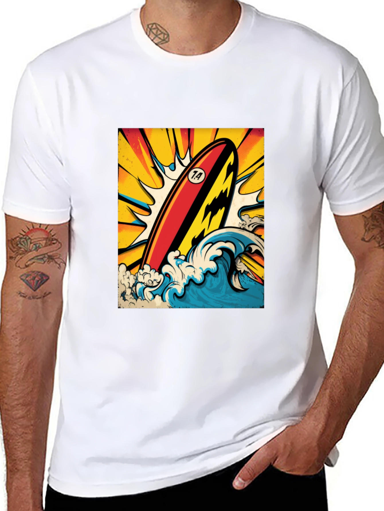 Surfboard Wave Graphic Tee