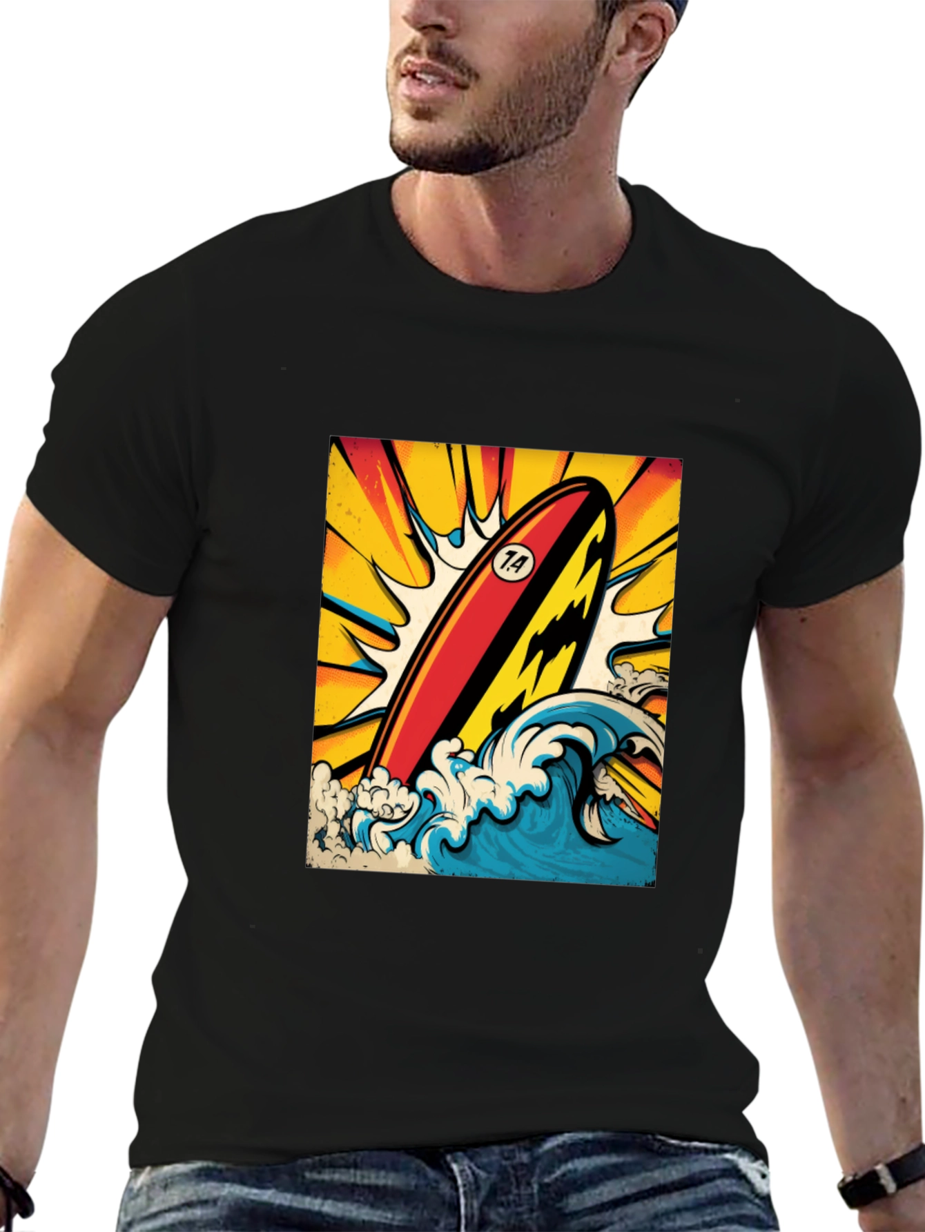 Surfboard Wave Graphic Tee
