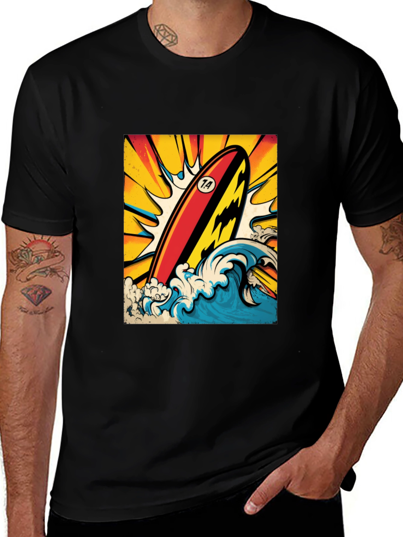 Surfboard Wave Graphic Tee