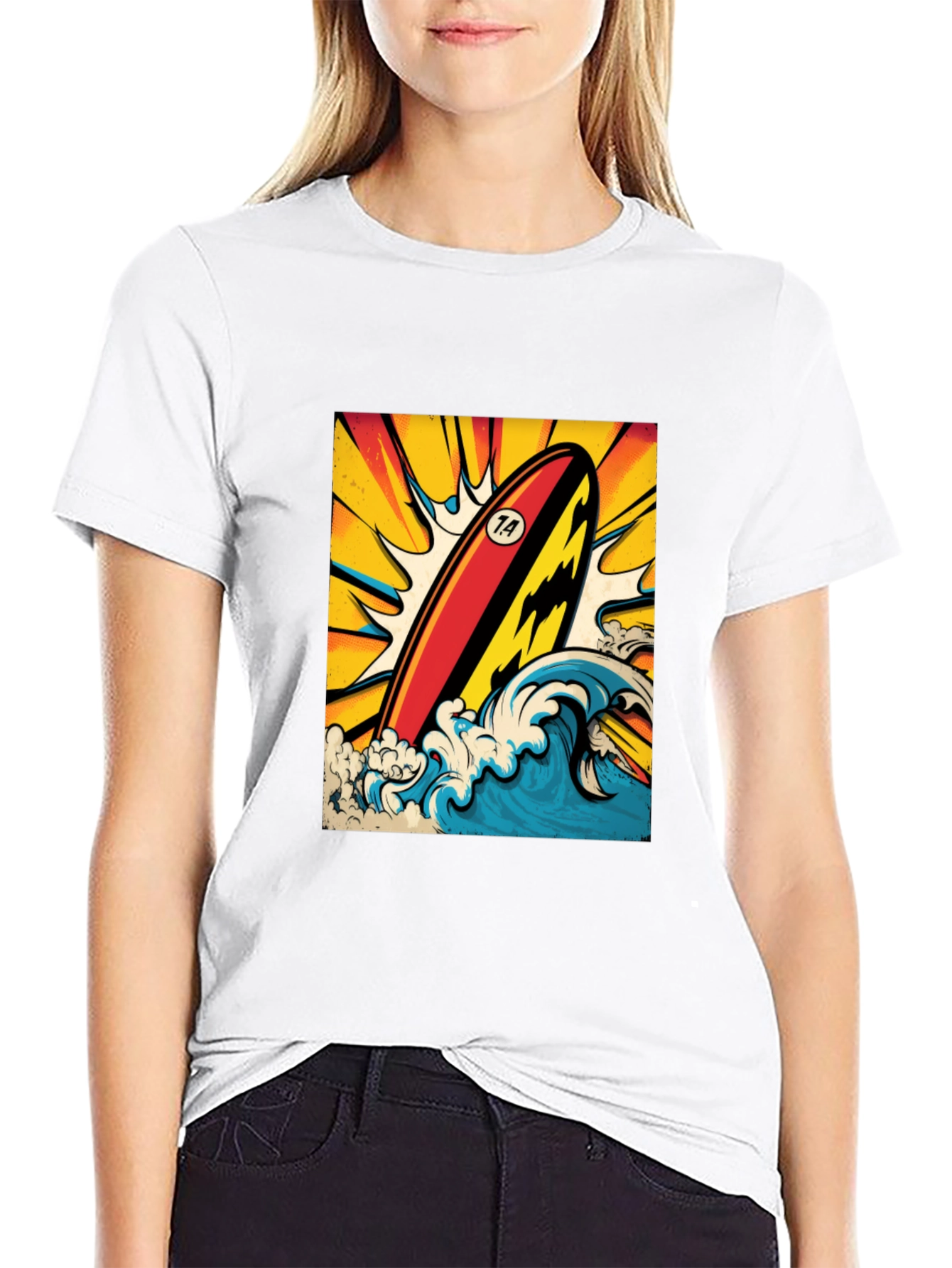 Surfboard Wave Graphic Tee