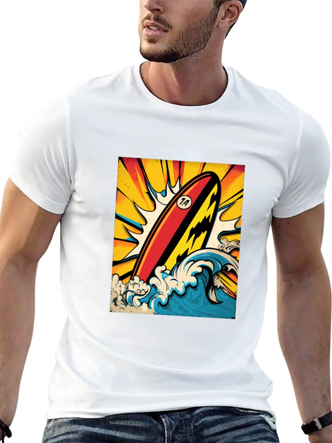 Surfboard Wave Graphic Tee