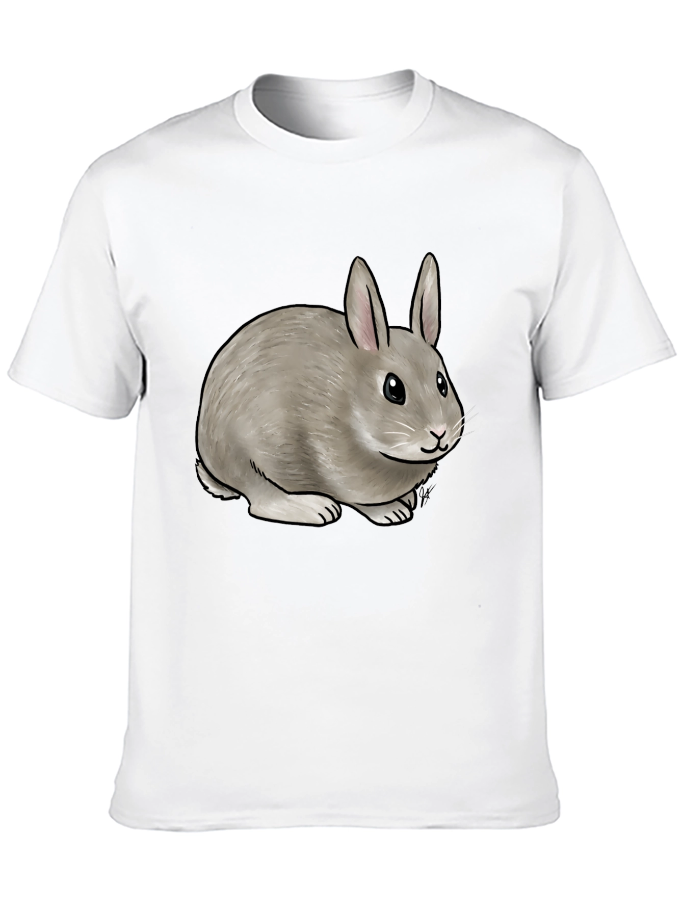 Rabbit Graphic Black T-Shirt