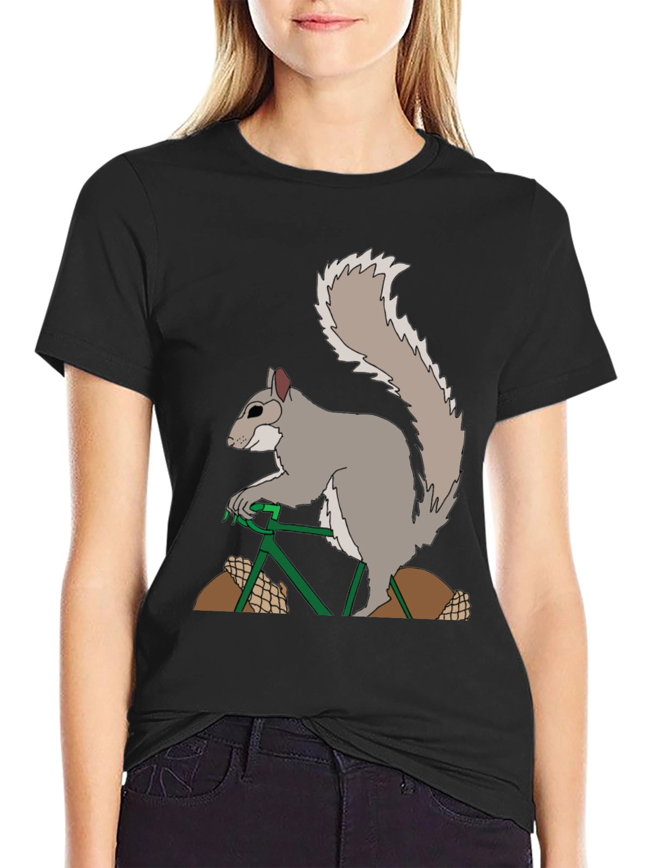 Squirrel on Bike Graphic Tee