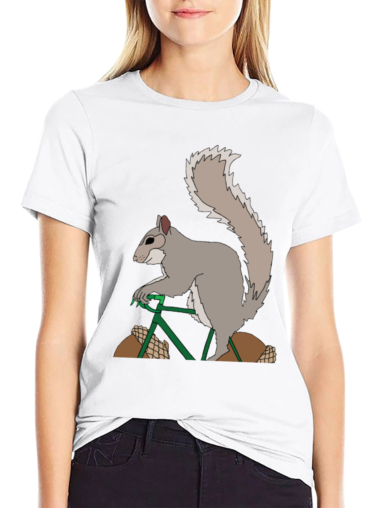 Squirrel on Bike Graphic Tee