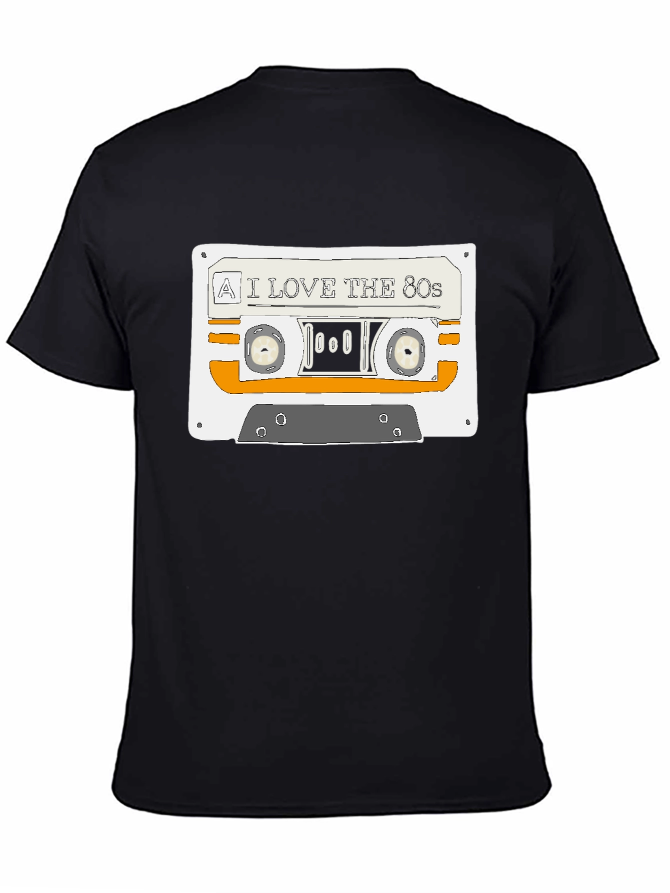 I Love the 80s Cassette Graphic Tee - Black