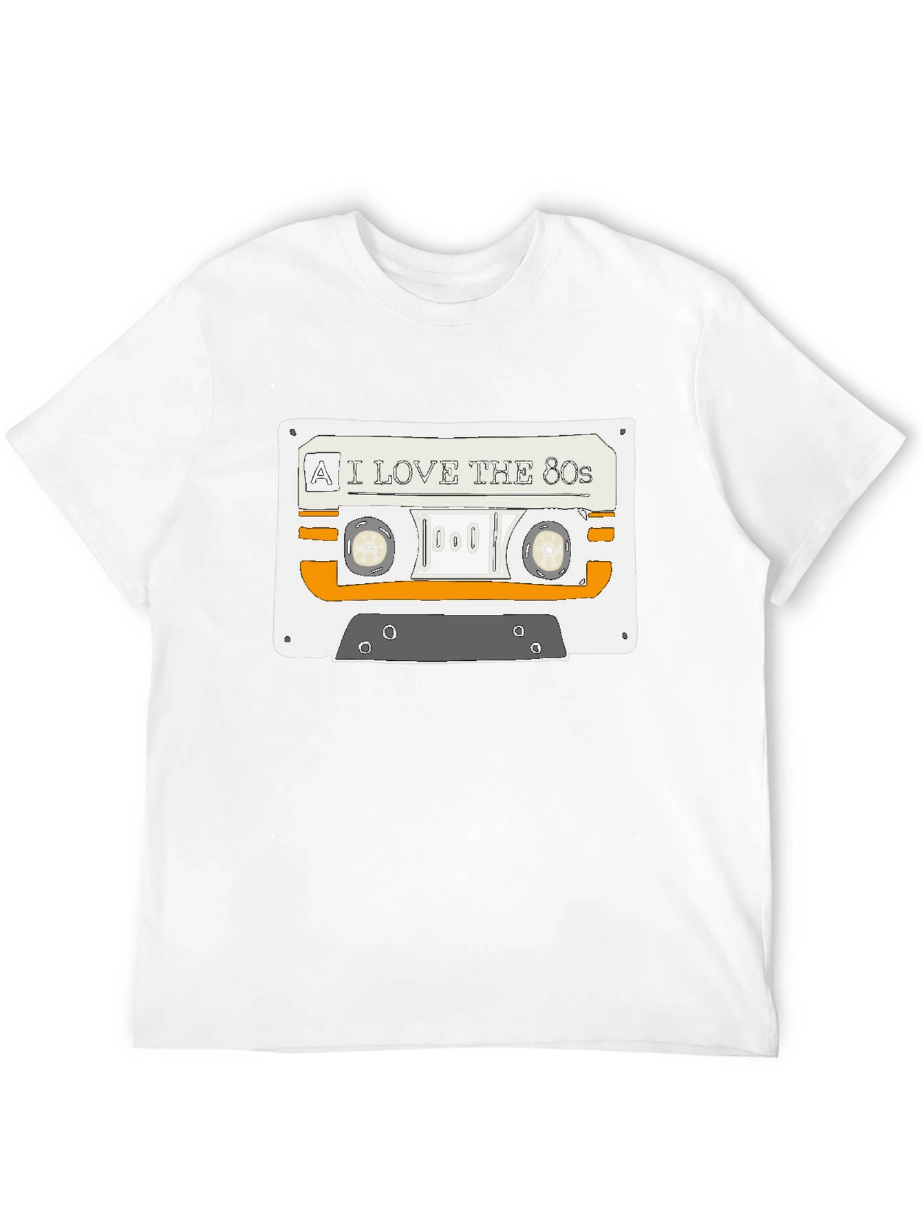 I Love the 80s Cassette Graphic Tee - Black