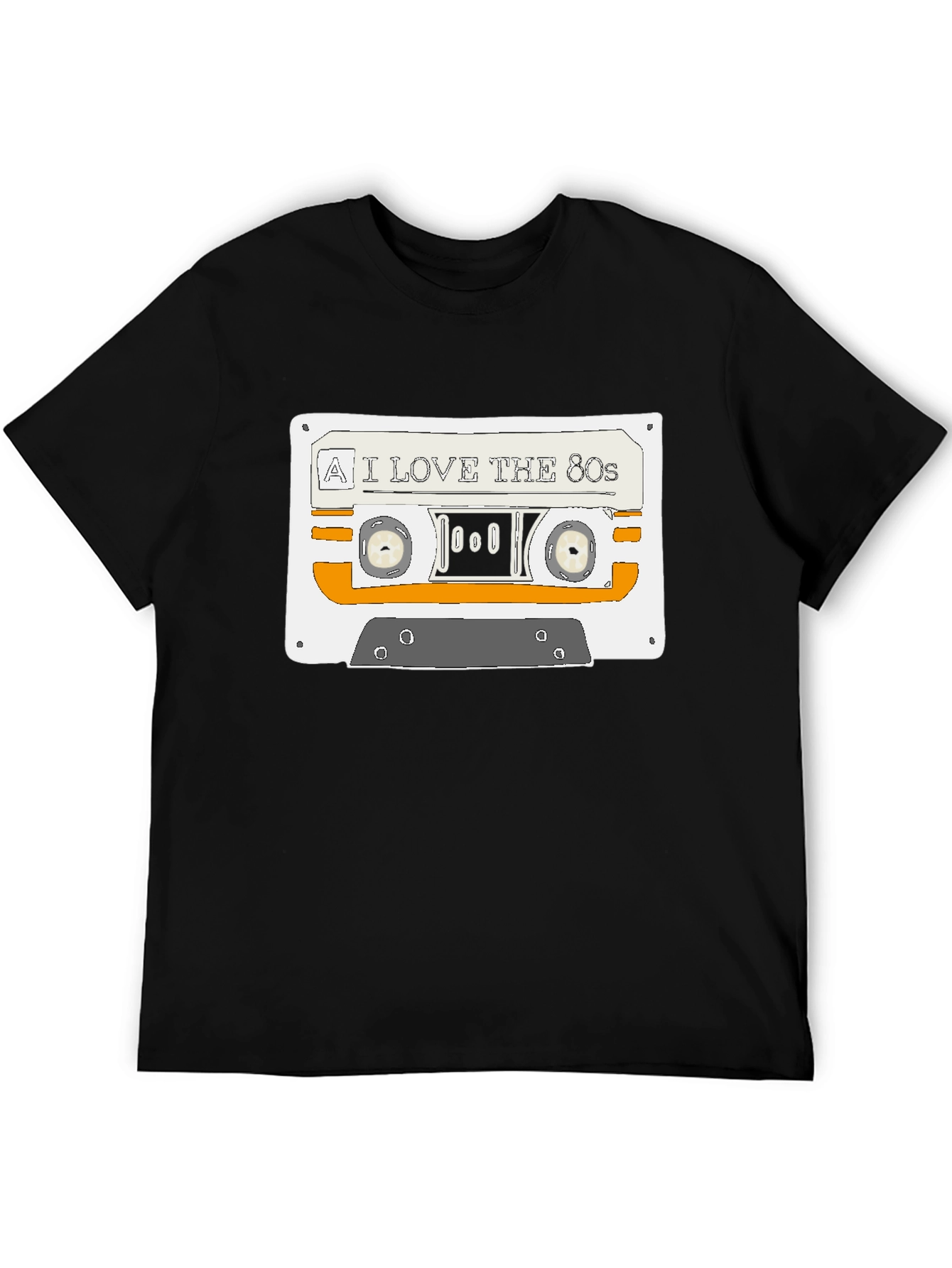 I Love the 80s Cassette Graphic Tee - Black