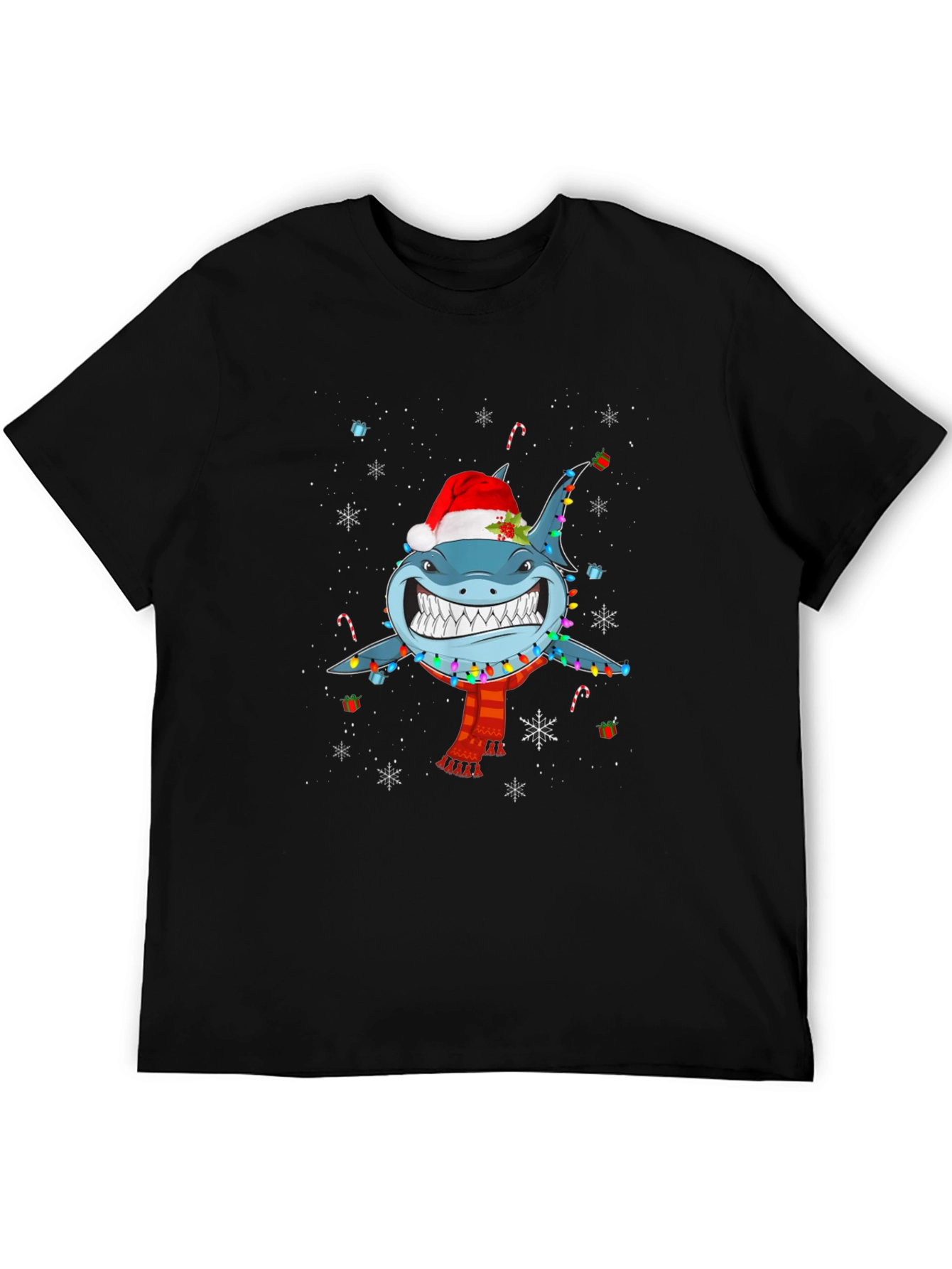 Festive Shark Christmas T-Shirt - Holiday Fun!