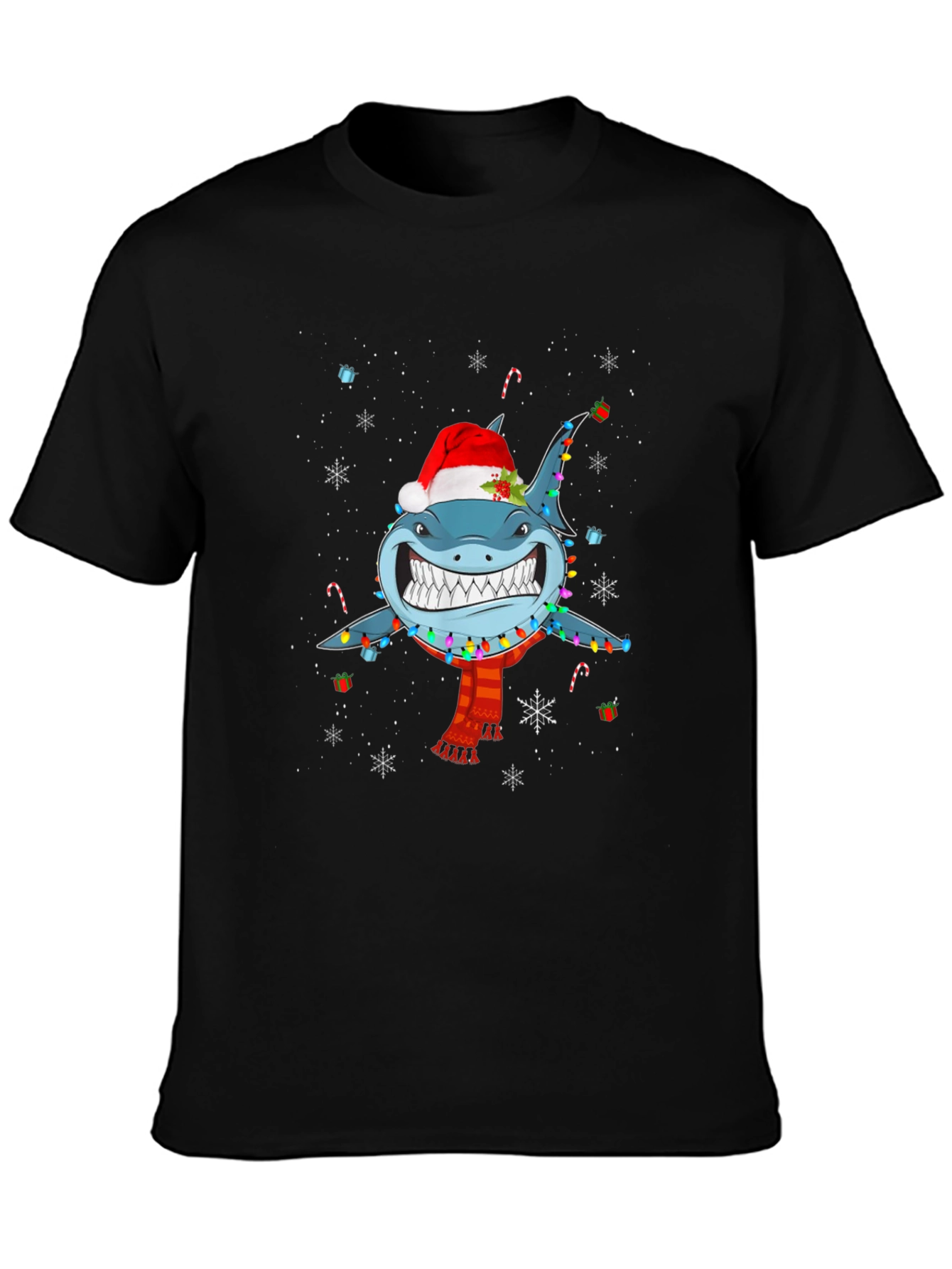 Festive Shark Christmas T-Shirt - Holiday Fun!