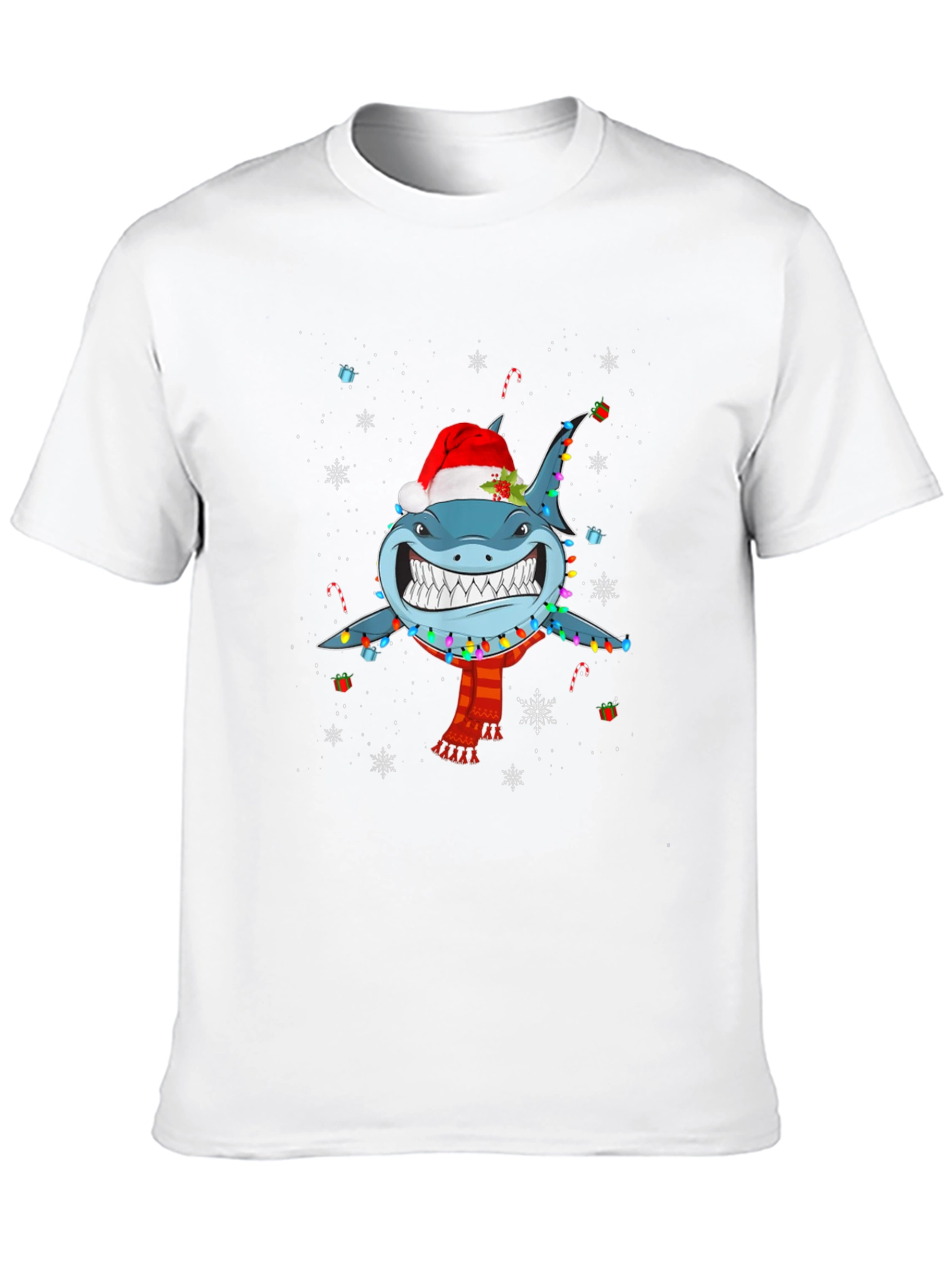Festive Shark Christmas T-Shirt - Holiday Fun!