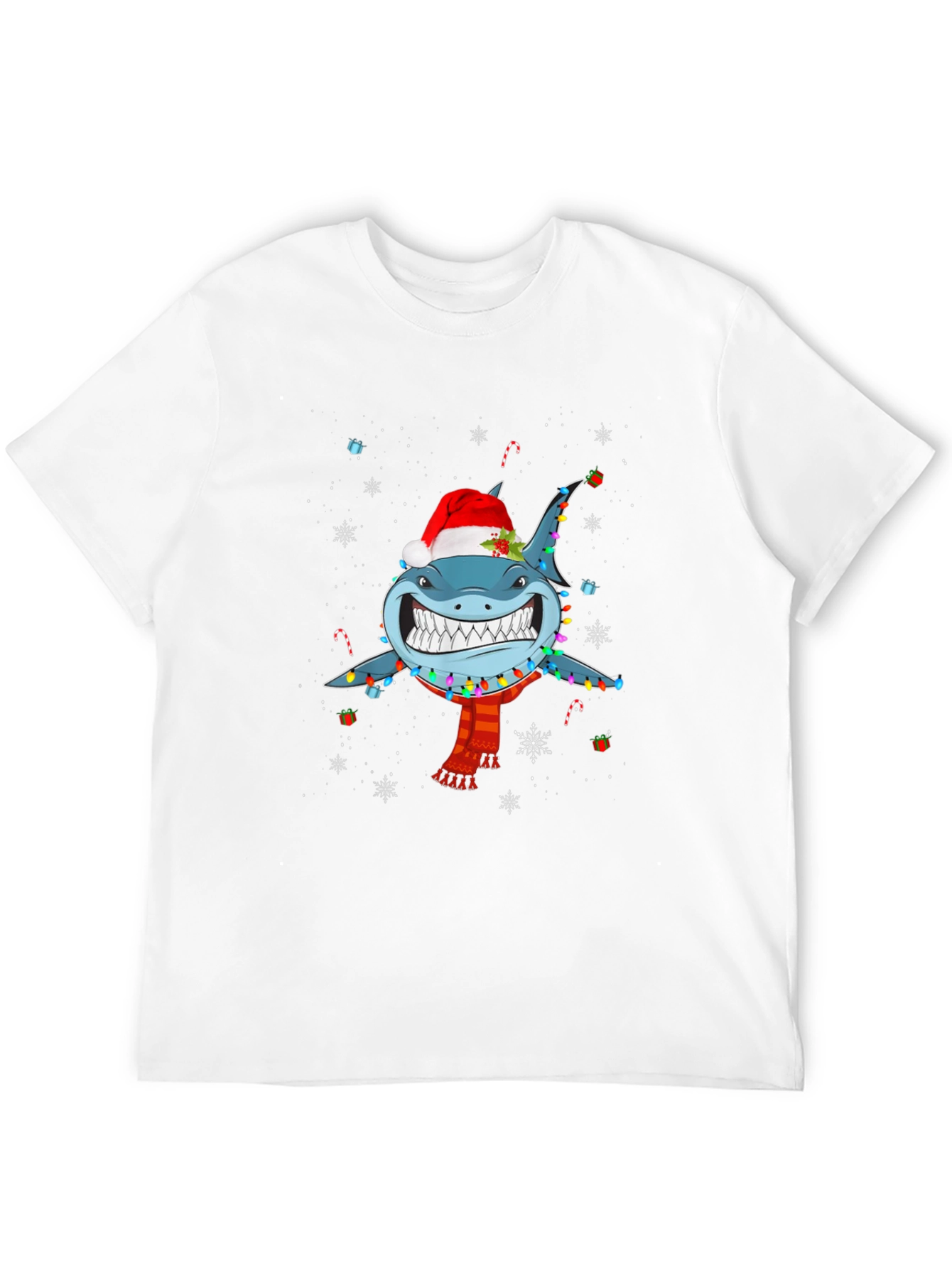 Festive Shark Christmas T-Shirt - Holiday Fun!