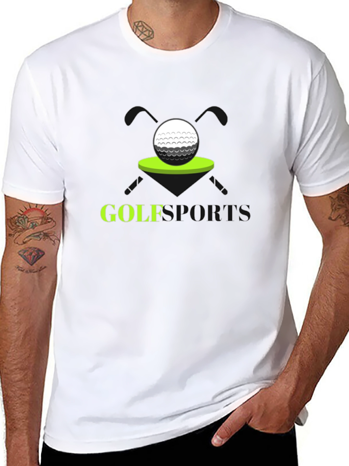 Golf Sports Graphic T-Shirt - Black Tee