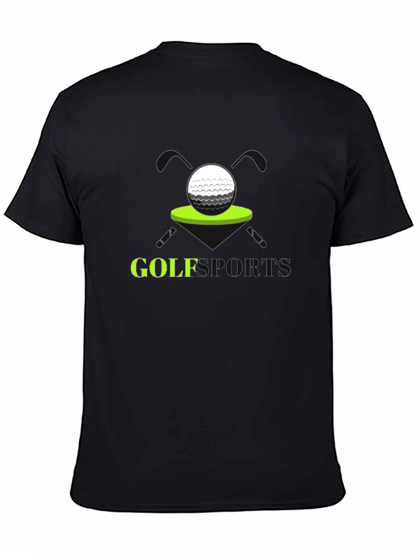 Golf Sports Graphic T-Shirt - Black Tee