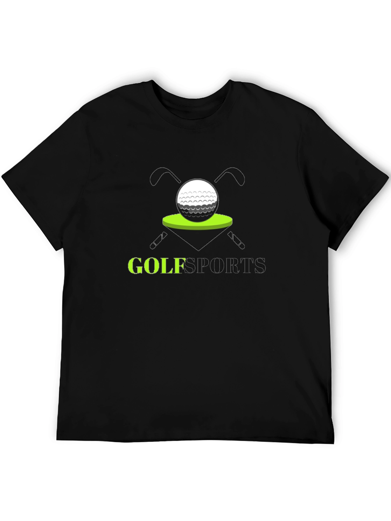 Golf Sports Graphic T-Shirt - Black Tee