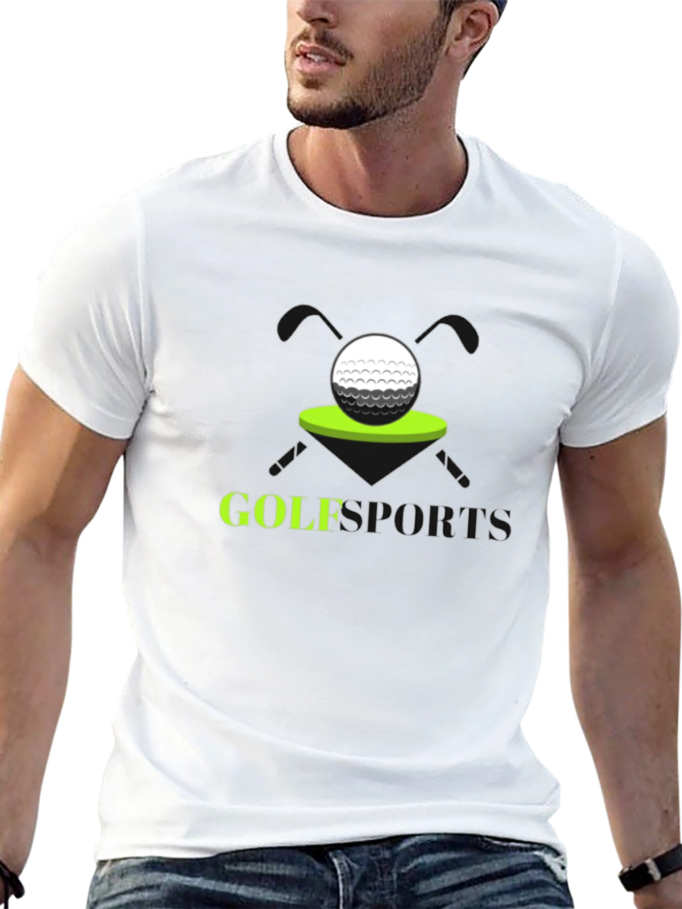 Golf Sports Graphic T-Shirt - Black Tee